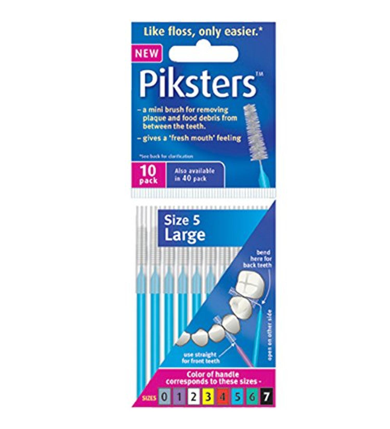 Piksters Interdental Brushes 0.70mm - 10 Pieces Blue | 3-Pack (30 Brushes) for Superior Oral Hygiene - Buy Online on GoSupps.com