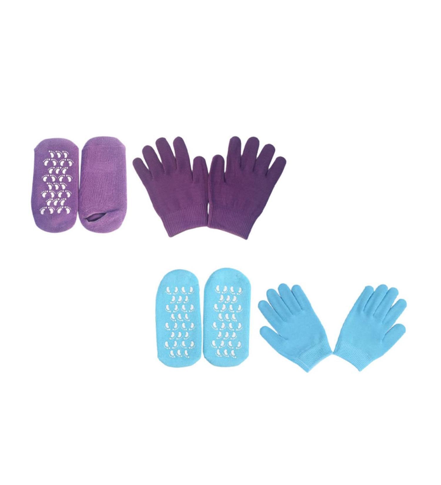 Beavorty 2 Sets Hand and Foot Care Set Hand Care Gloves Dry Hands Gloves moisturizing Mittens Soft Socks Foot moisturizing Socks Gel Gloves Mitts Miss Socks Vegetable Gel Skin Care - Buy Online on GoSupps.com