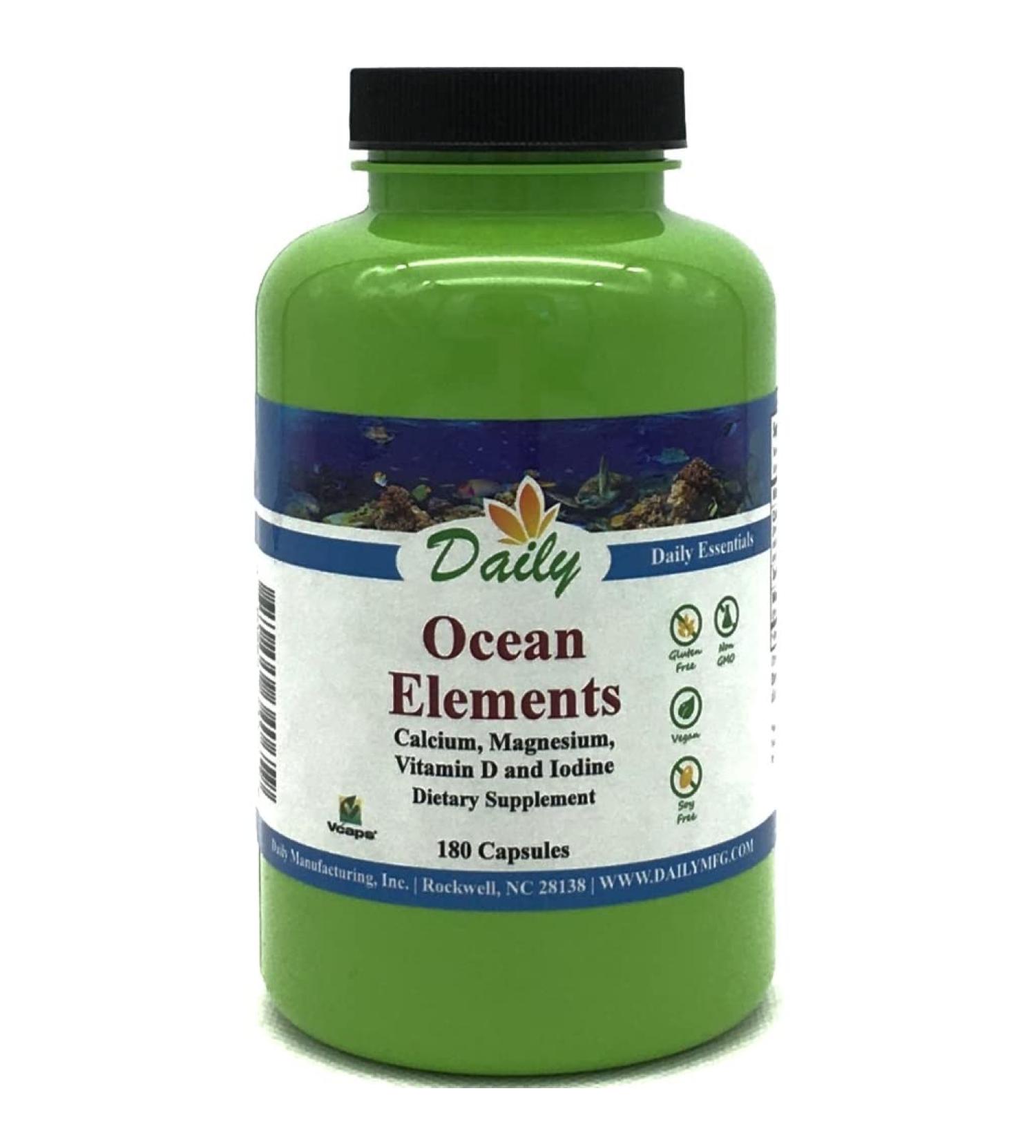 Daily Manufacturing Ocean Elements (Calcium & Magnesium Iodine & Vitamin D3) - Buy Online on GoSupps.com