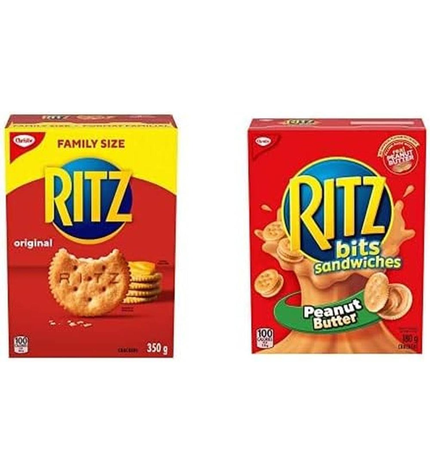 Ritz CHRISTIE Crackers 325G Back to School Snack with Ritz Bits Sandwiches Peanut Butter Flavour 180g/6.35oz (from Canada)