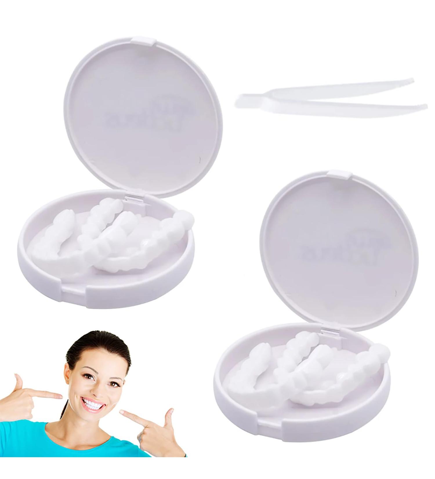 IKSVMSI False Teeth for Plug-In | 2 Pairs Cosmetic Veneers - Top & Bottom - Carnival Prostheses for Men & Women - Buy Online on GoSupps.com
