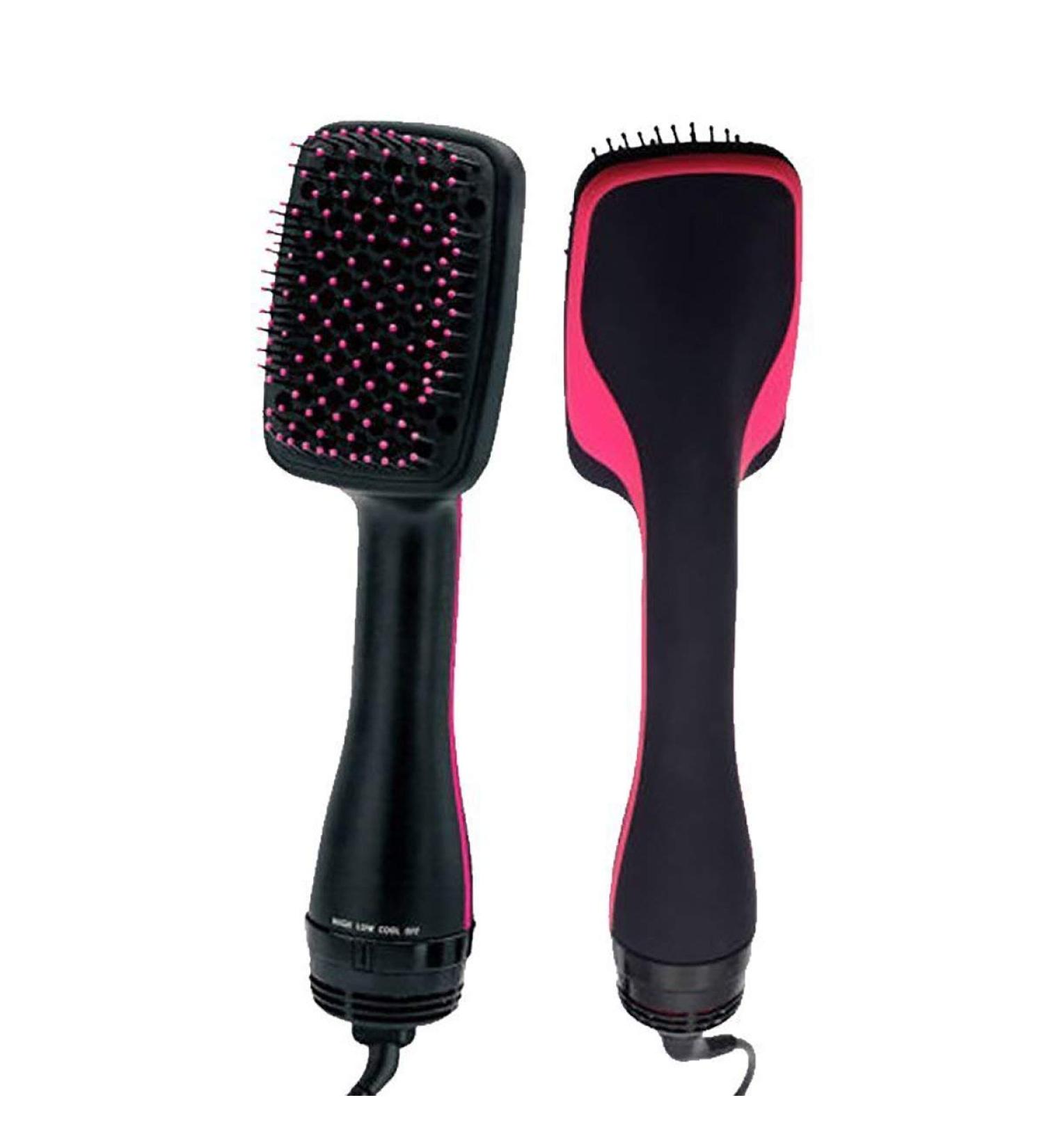 Salon One-Step Hair Dryer & Styler 2-in-1 Negative Ion Hot and Cool Air Blower Comb Hair Brusher Pink/Black Color - Buy Online on GoSupps.com