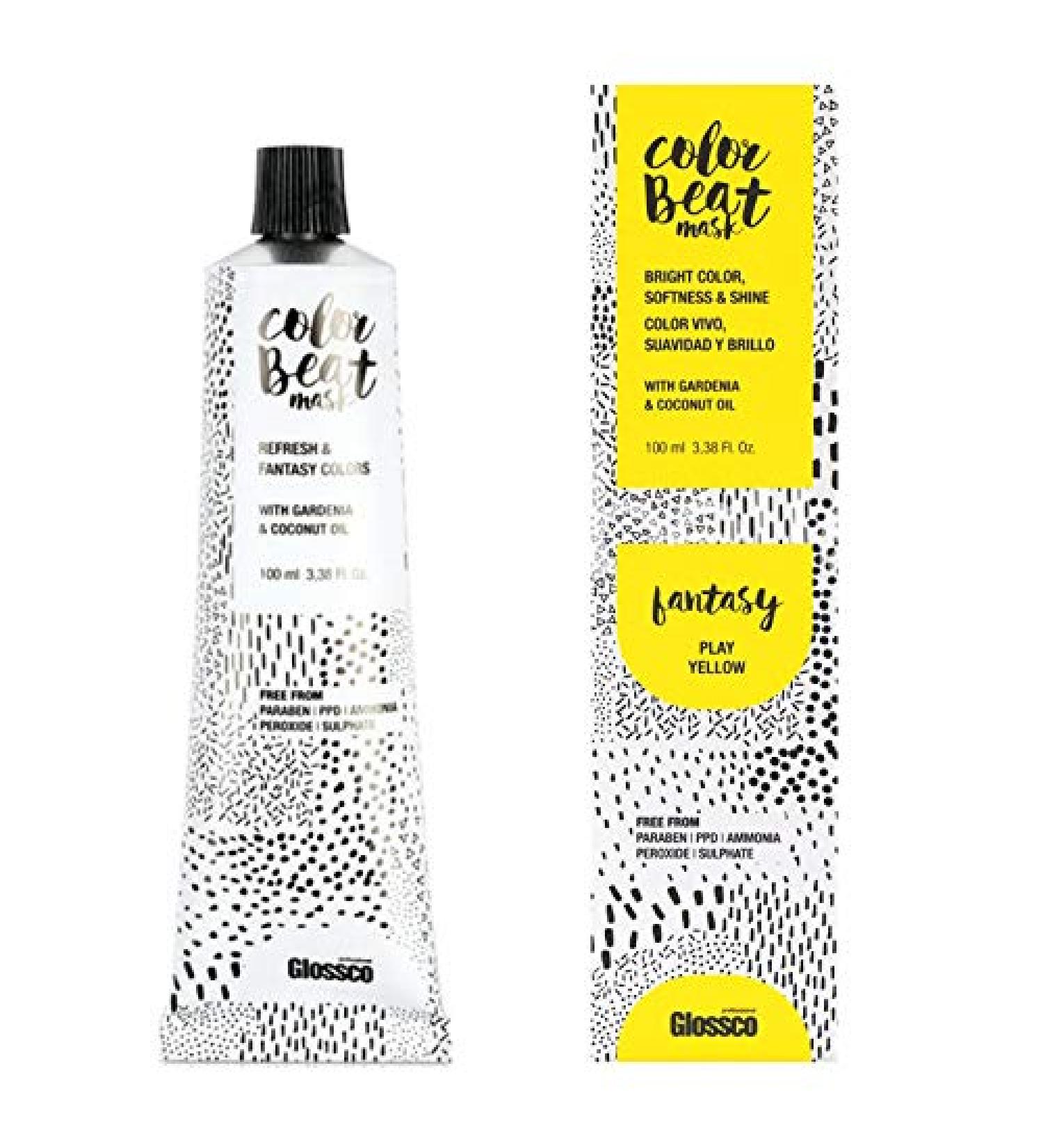  Glossco Glossco Semi-Permanent Hair Colour Mask in Yellow Cream 100 ml - Buy Online on GoSupps.com