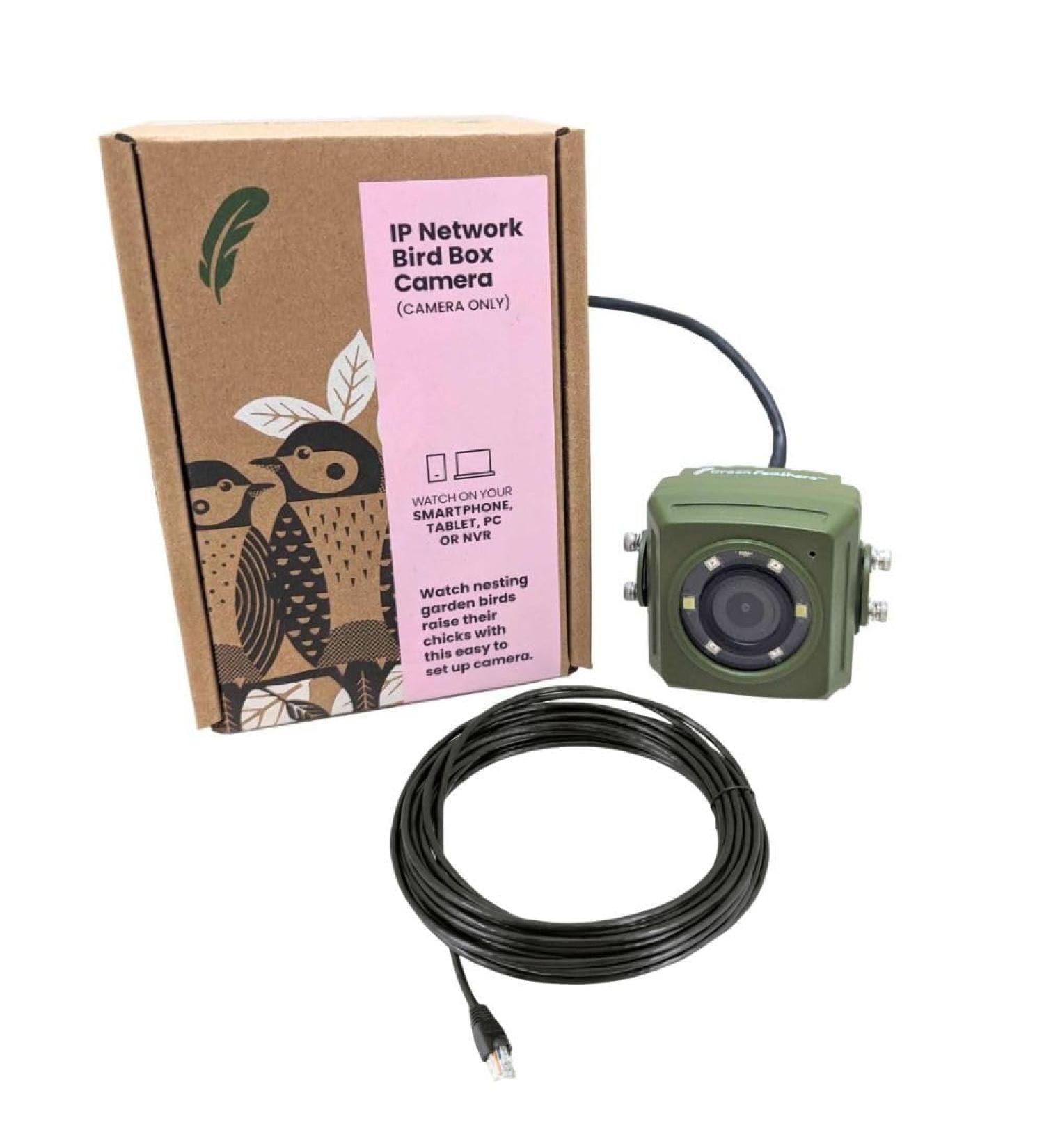 Green Feathers Wired Network Bird Box & Wildlife HD Camera - PoE Version - Buy Online on GoSupps.com