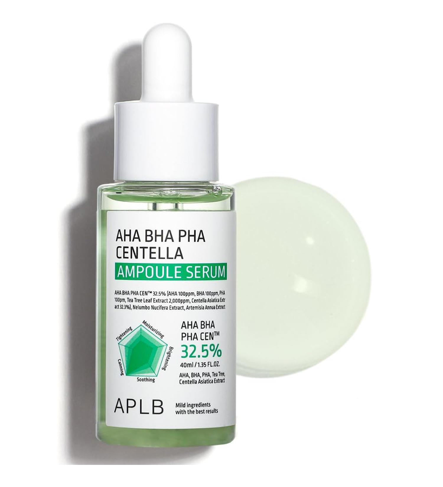 APLB AHA BHA PHA Centella Ampoule Serum | Exfoliating Korean Skincare for Revitalized Skin Texture | 32.5% Active Ingredients Long-Lasting Moisture - Buy Online on GoSupps.com