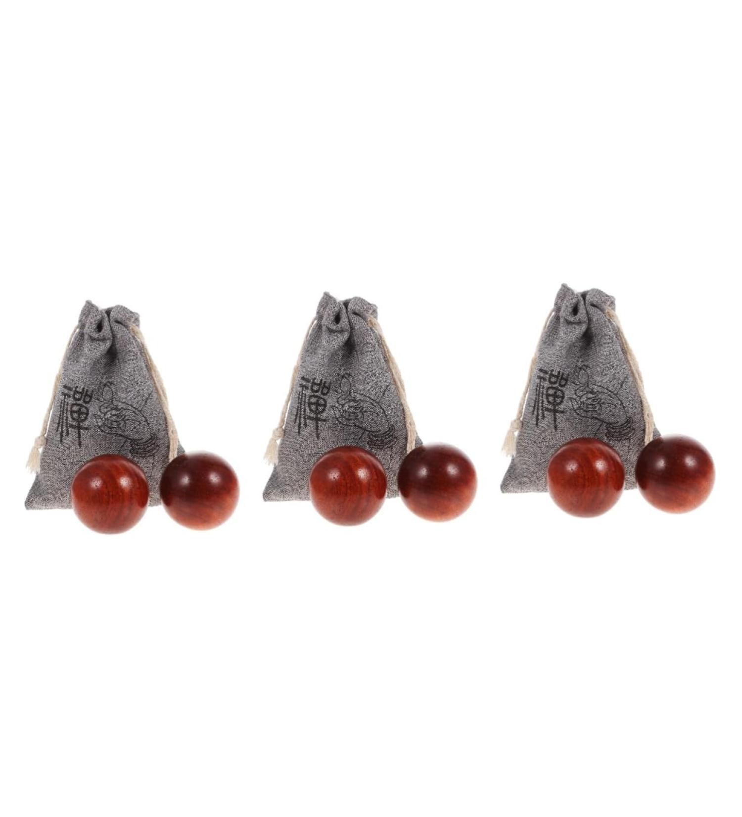 Frcolor Handball Massage Balls - Jade & Wooden Relaxation Gifts for Hand Wellness | Sport & Massage Balls for Stress Relief - Buy Online on GoSupps.com