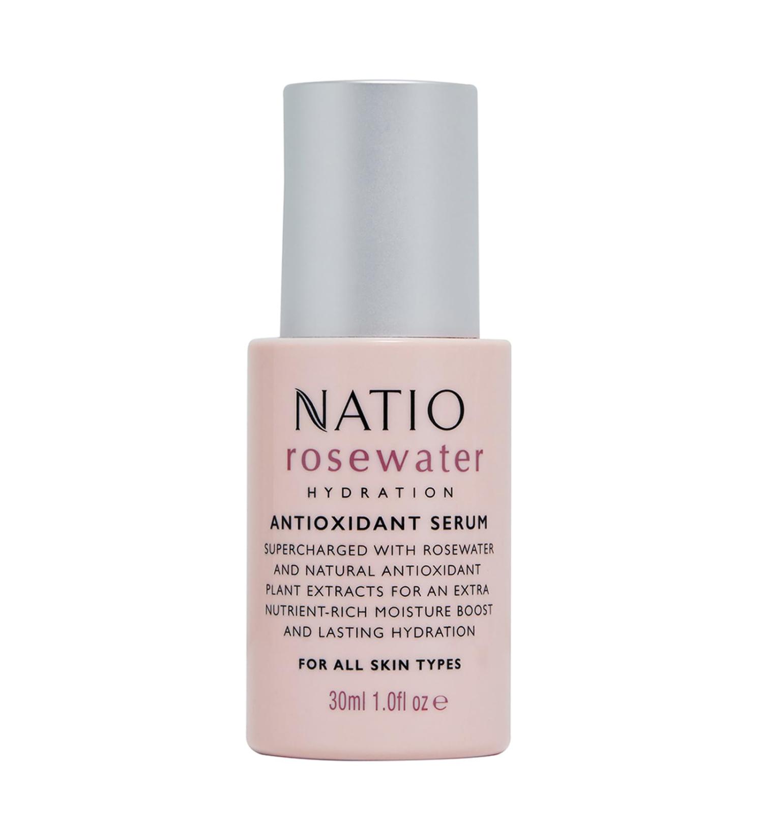Natio Rosewater Hydration Antioxidant Serum - 1 oz Anti-Aging & Moisturizing Serum for Radiant Skin | International Shipping - Buy Online on GoSupps.com