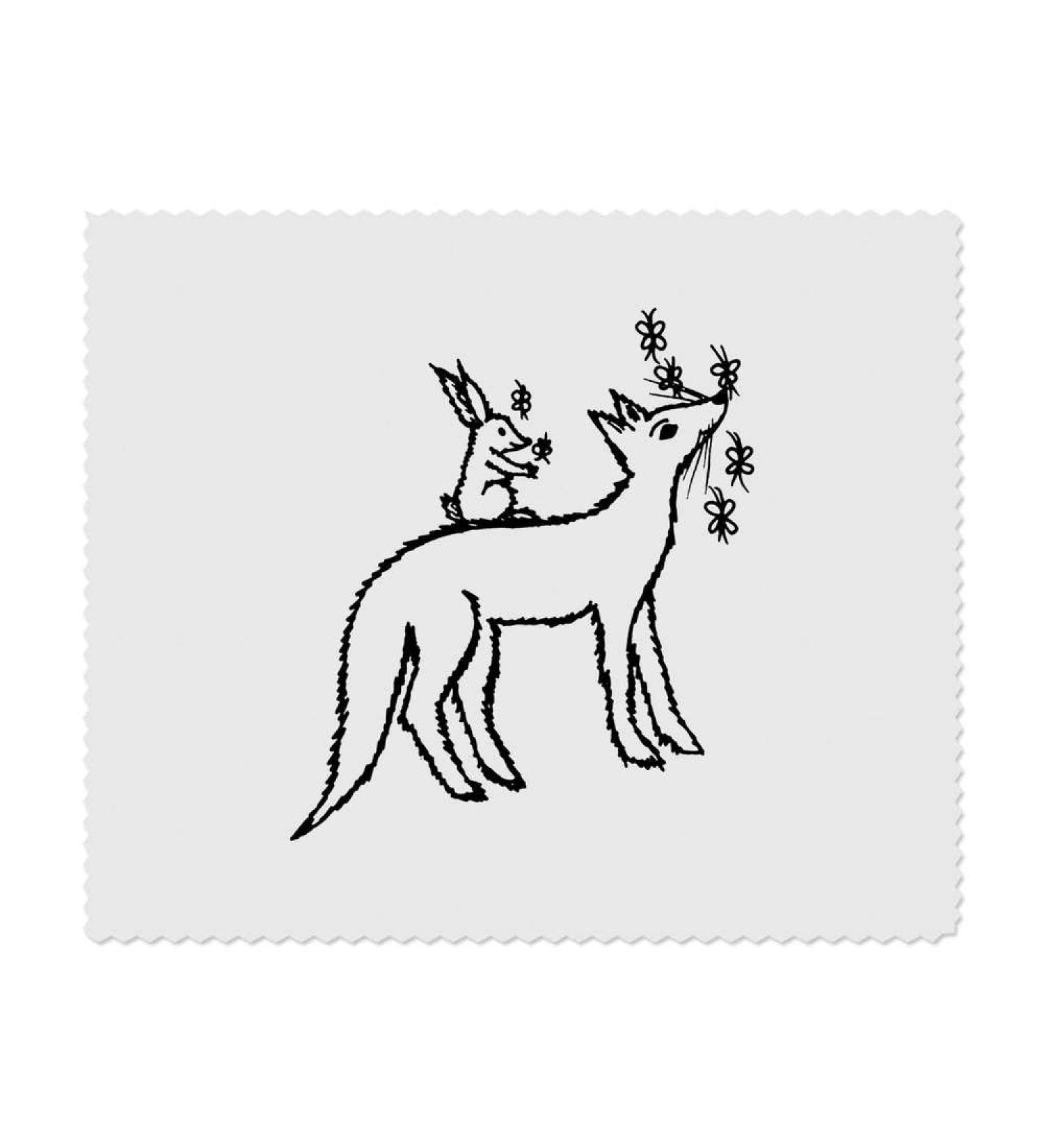 Buy Azeeda Bunny Sat On Fox Microfiber Lens & Eyeglass Cleaning Cloths - Pack of 2 | International Shipping Available - Buy Online on GoSupps.com
