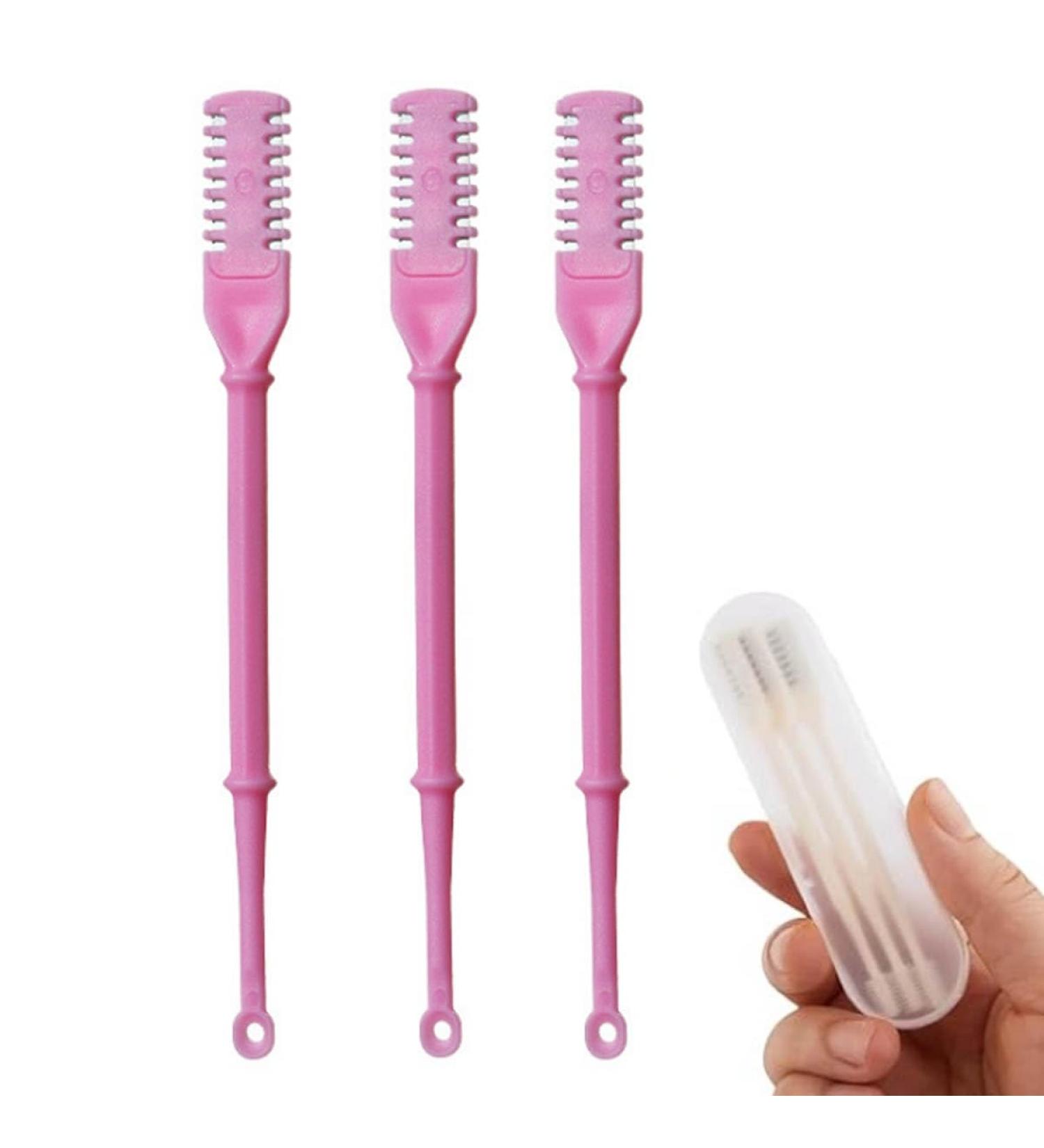 2-in-1 Nasal Hair Cutter | 360 Rotating Nose Hair Trimmer & Manual Ear Picker | Portable Double-Sided Nose & Ear Hair Trimmer - Pin Pink - Buy Online on GoSupps.com