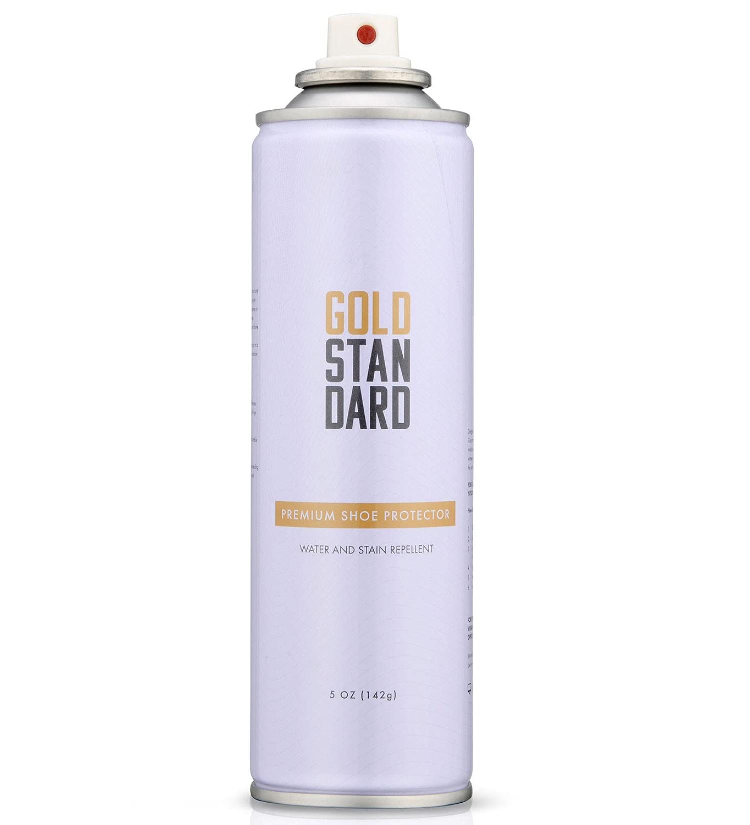 Gold Standard Water-Repellent Shoe Protector Spray 5 oz - Waterproof Formula for Leather, Nubuck, Suede, Canvas Shoes - Stain Resistant White Sneaker Spray - Buy Online on GoSupps.com