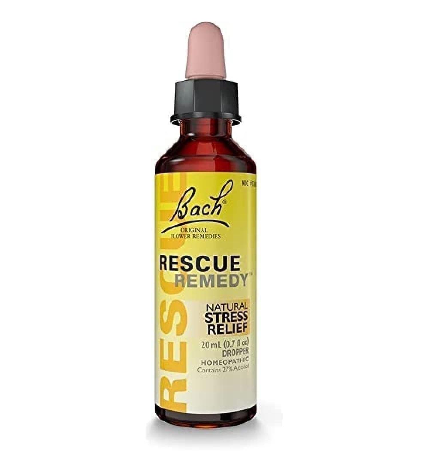RESCUE REMEDY 20mL Natural Homeopathic Stress Relief Dropper - Fast-Acting Anxiety Relief - Buy Online on GoSupps.com