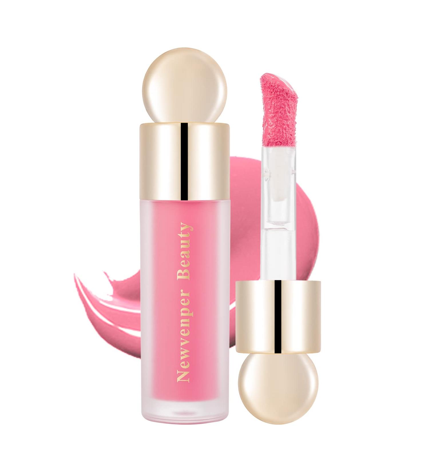 Long-Lasting Liquid Blush with Face Brush - Waterproof Creamy Formula for Cheeks (7.5 ml) - #01 001 Blush - Perfect for All Skin Types - Buy Online on GoSupps.com