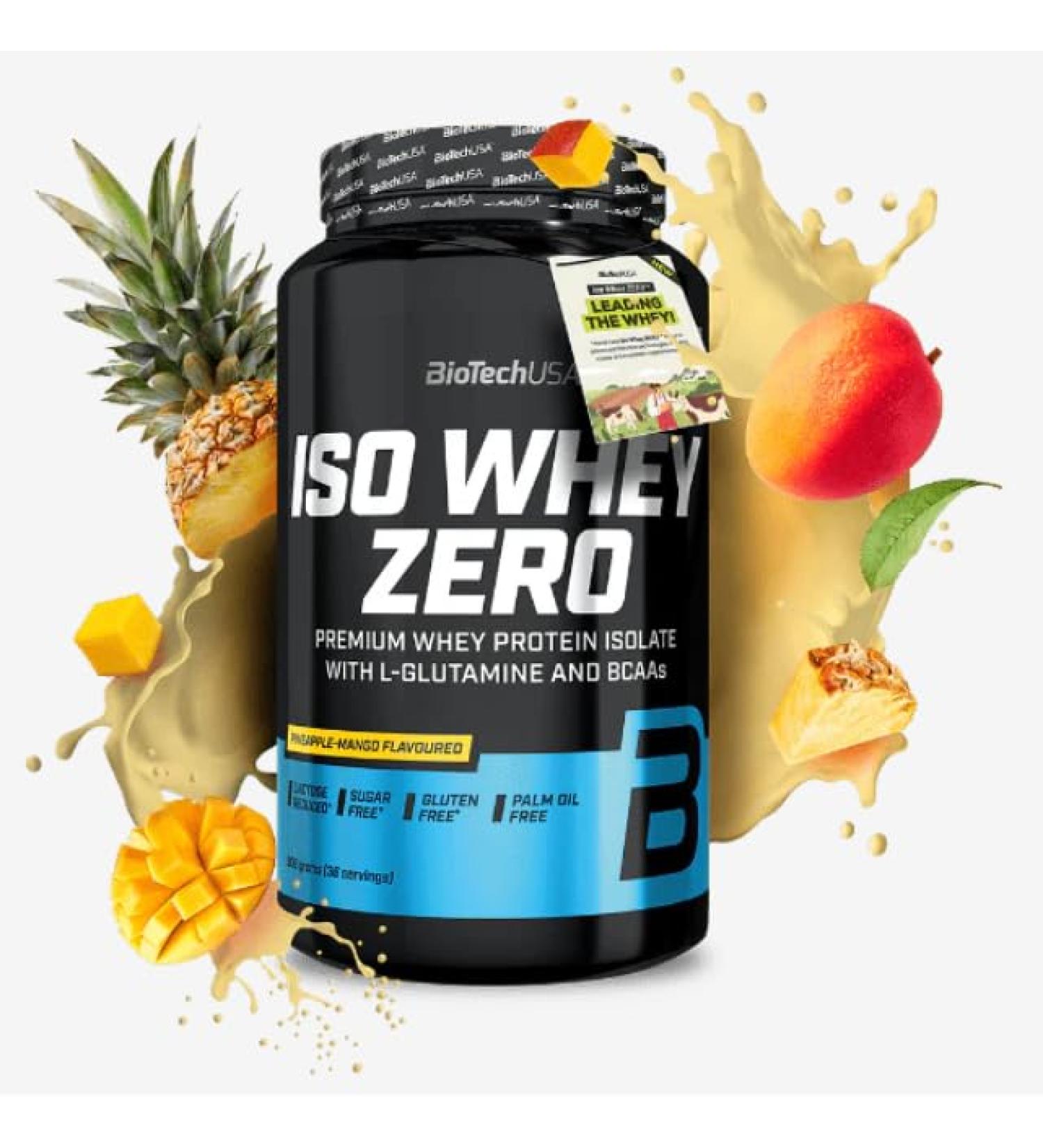 Iso Whey Zero : prot ines isol es Go t de mangue et Ananas. Format de 908g.