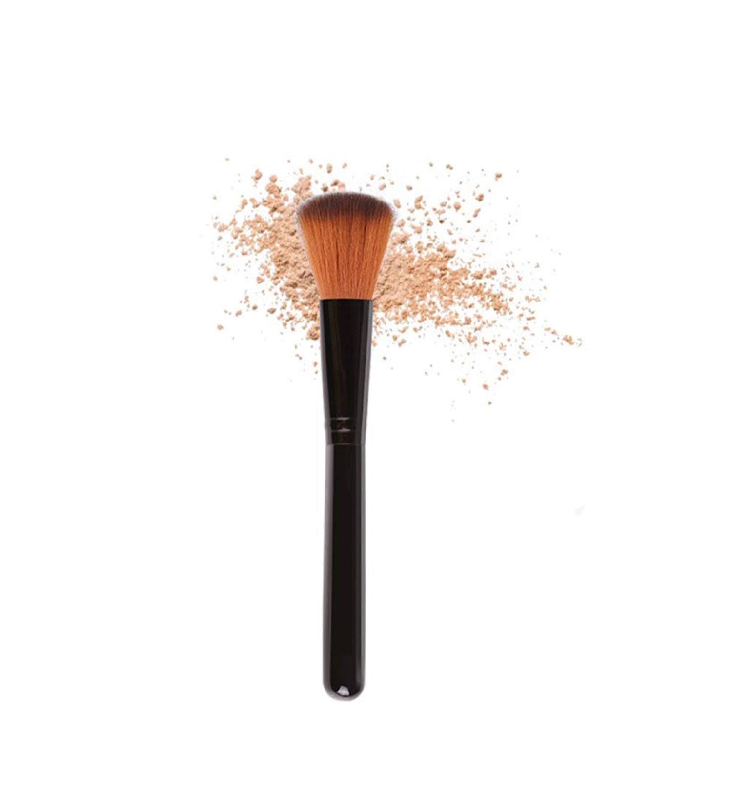 Buy Foundation Brush - Black Makeup Tool for Loose Powder & Blush | International Shipping Available - Buy Online on GoSupps.com