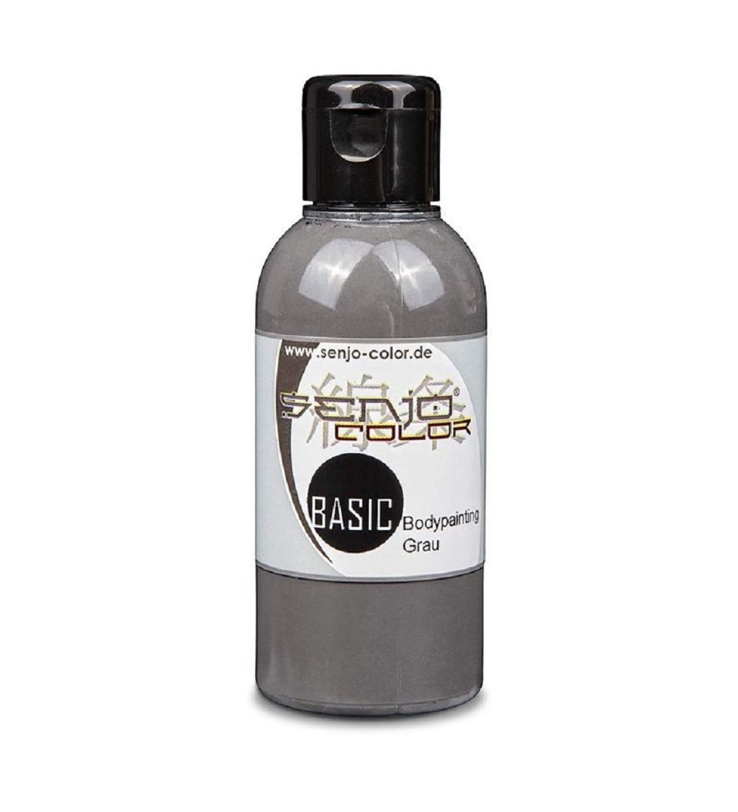 Body painting colors Senjo Color Basic 75ml Grey I Face & body paint I Carnival Mardi Gras I Brush & airbrush paint
