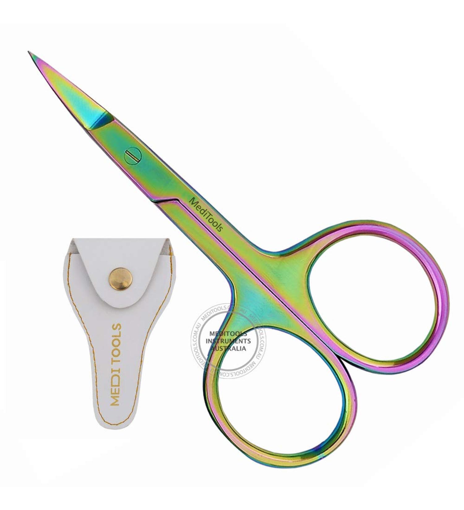 Professional Curved Stainless Steel Nail Scissors - Multi-Purpose Trimming and Cuticle Scissors for Manicure, Beard, Eyebrow - Premium Quality - Buy Online on GoSupps.com