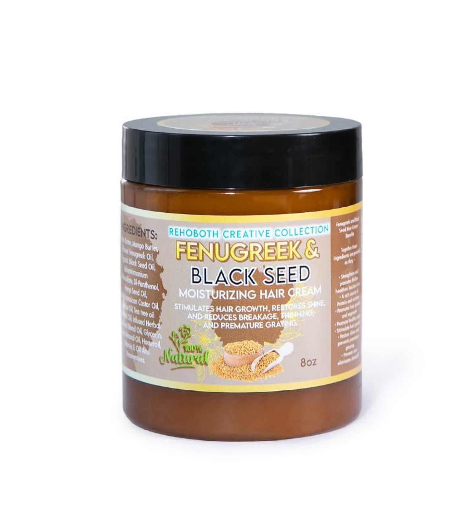 Rehoboth Creative Collection Fenugreek & Black Seed Hair Cream - 100% Natural Moisturizer for Hair Growth Shine & Damage Repair (8 oz.) - International Shipping Available - Buy Online on GoSupps.com