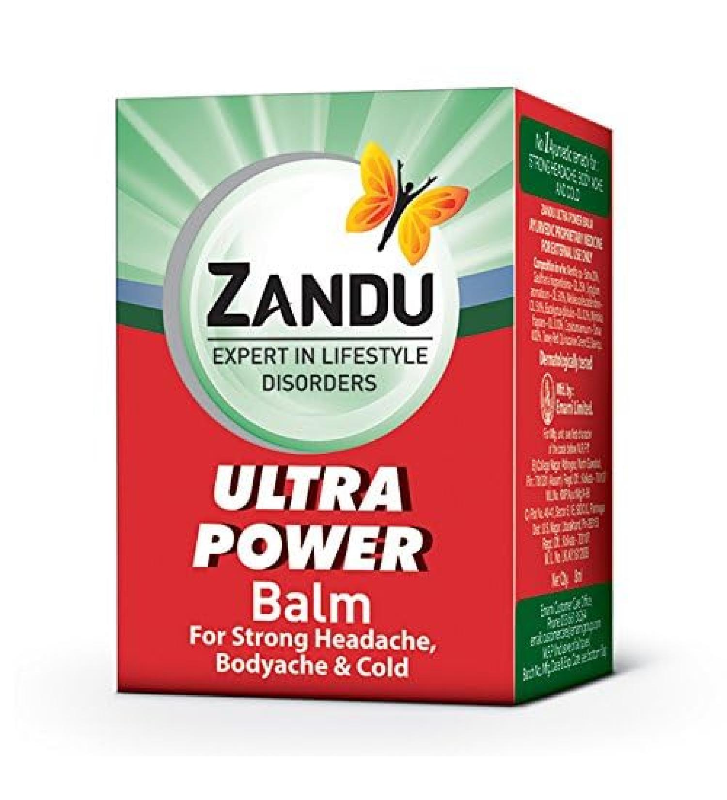 Zan-du Balm Ultra Power - 8 ml (Pack of 10) Red