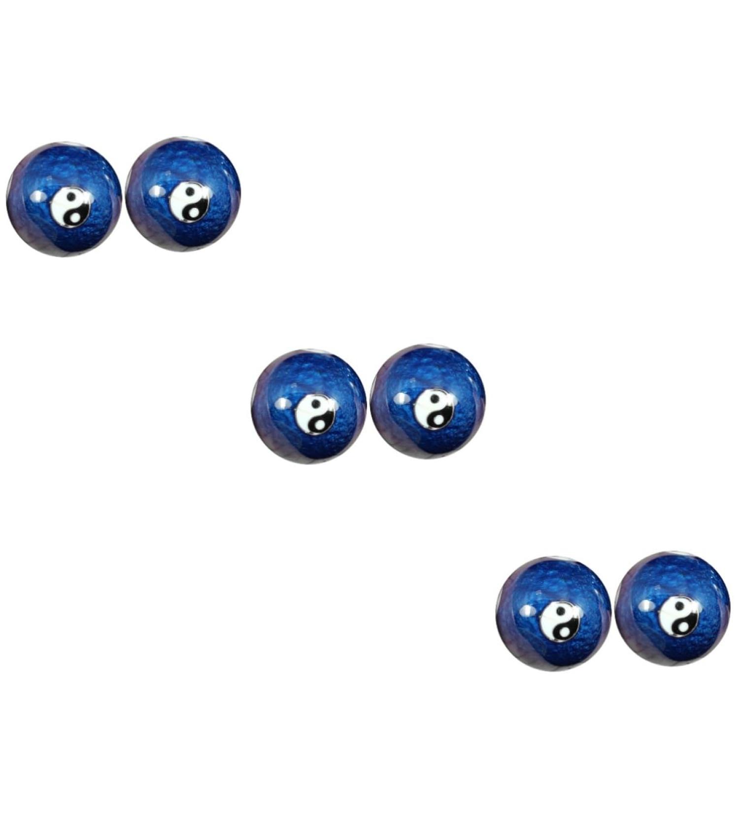 Frcolor 3-Pack Hand Massage Balls - Jade Baoding Balls for Fitness & Relaxation | Red & Blue Gym Massage Balls for Health | Durable Asian Exercise Stress Relief - Buy Online on GoSupps.com
