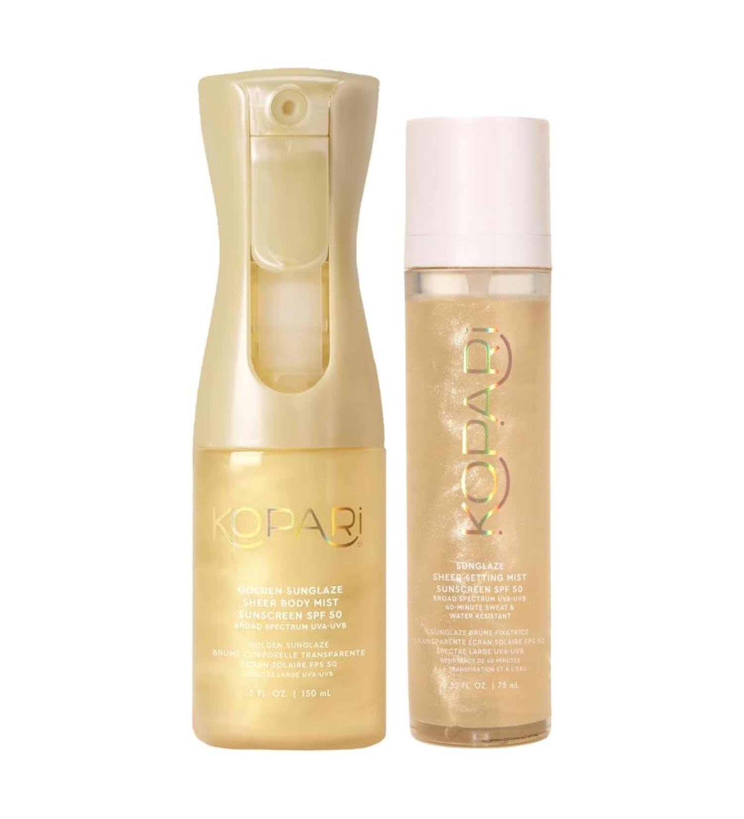 Kopari Golden Sunglaze Sheer Body Mist Sunscreen SPF 50 & Sunglaze Sheer Setting Mist Sunscreen SPF 50 - Buy Online on GoSupps.com