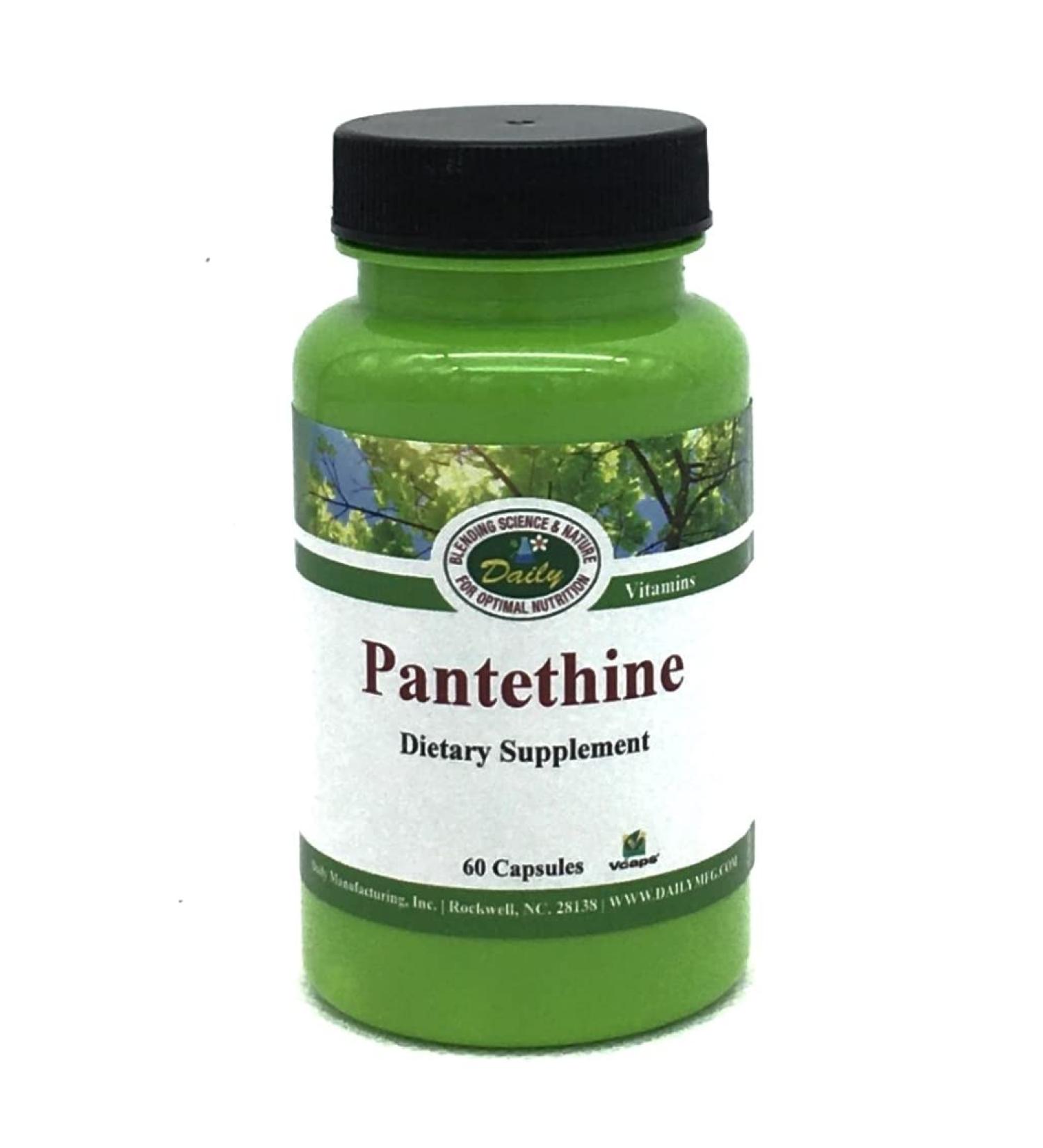 Daily's Activated Pantethine, Vitamin B5 (Pantesin Pantethine 300 mg, 60 Vegetarian Capsules)
