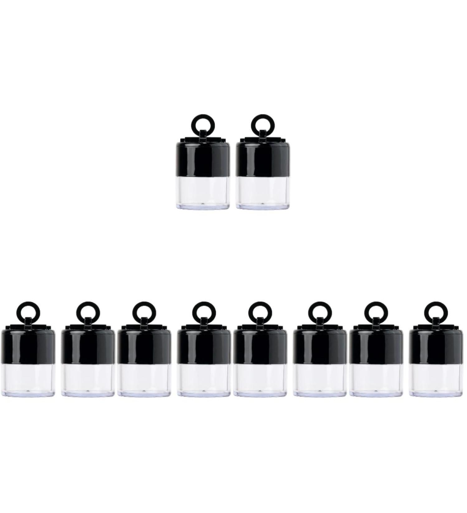 FOMIYES 10 Pcs Powder Box Portable Powder Case Cosmetics Powder Cases Empty Powder Puff Case Flocked Cotton 7x4cmx5pcs Blackx5pcs - Buy Online on GoSupps.com