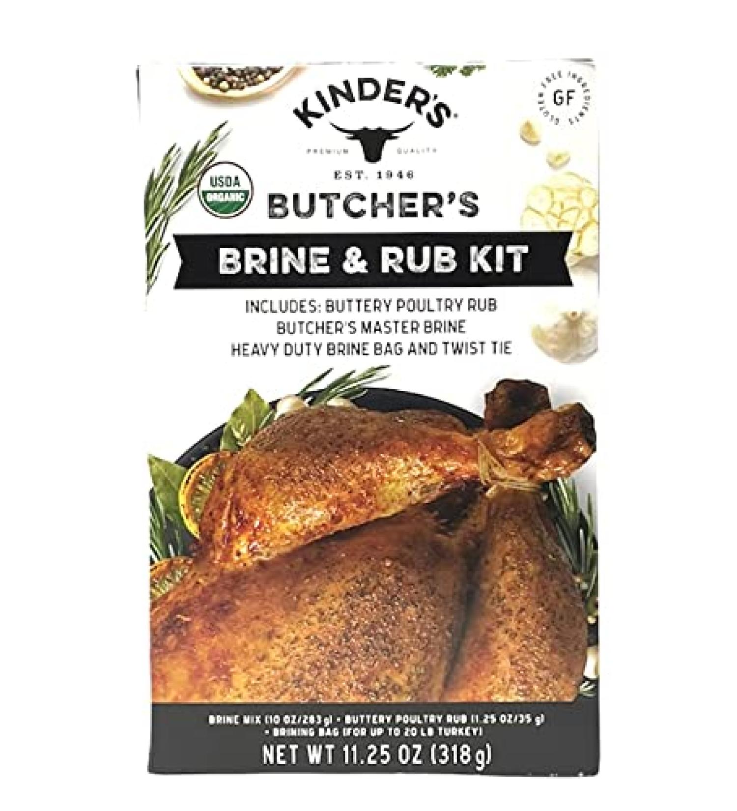 Kinder's Organic Turkey Brine and Rub Kit 11.25oz with Brining Bag | Gluten-Free, USDA Organic, Kosher - Buy Online on GoSupps.com