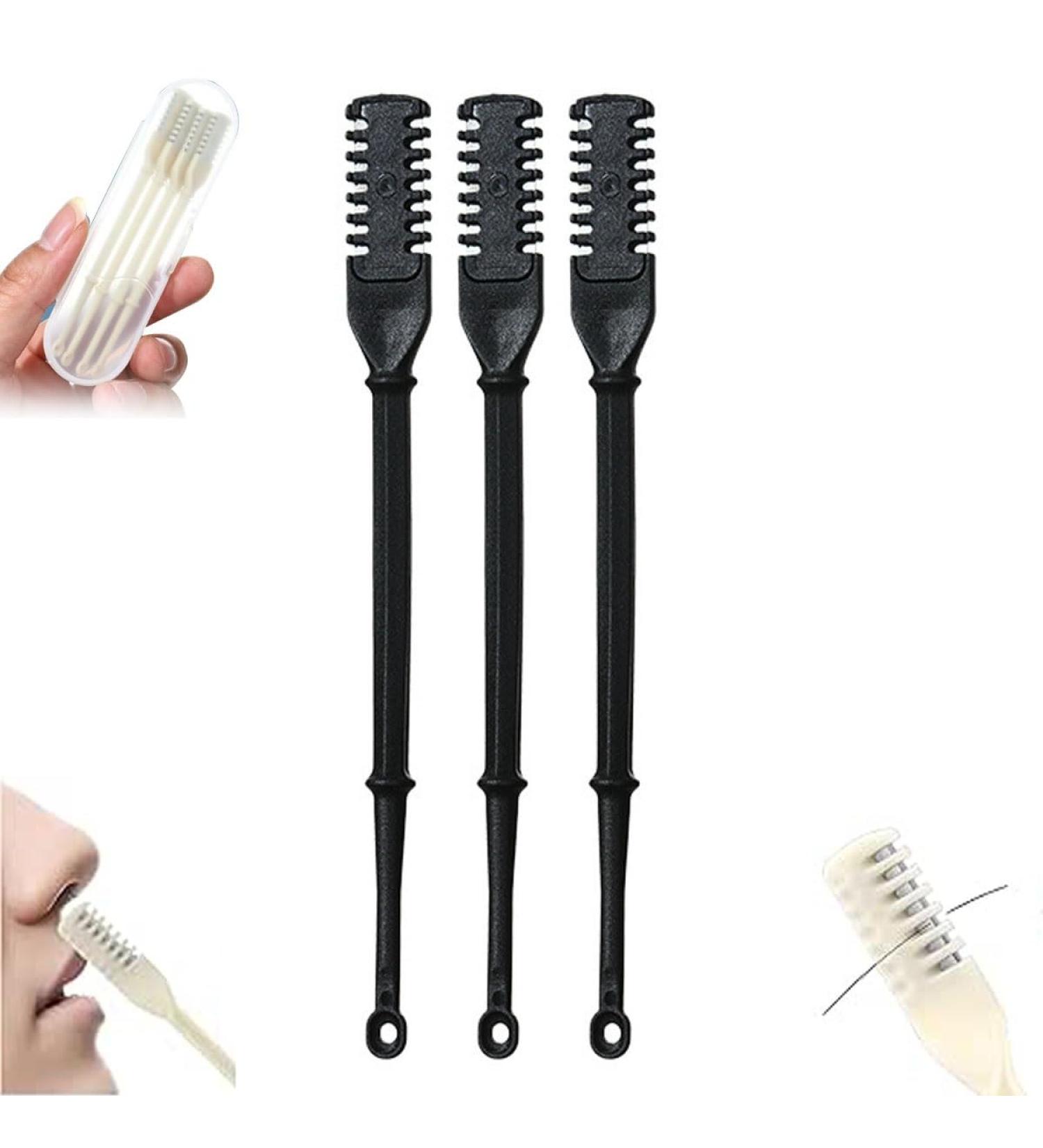 2-in-1 Manual Nose Hair Trimmer & Ear Picker - Portable 360 Rotating Nasal Hair Cutter (Blue) | International Shipping Available - Buy Online on GoSupps.com