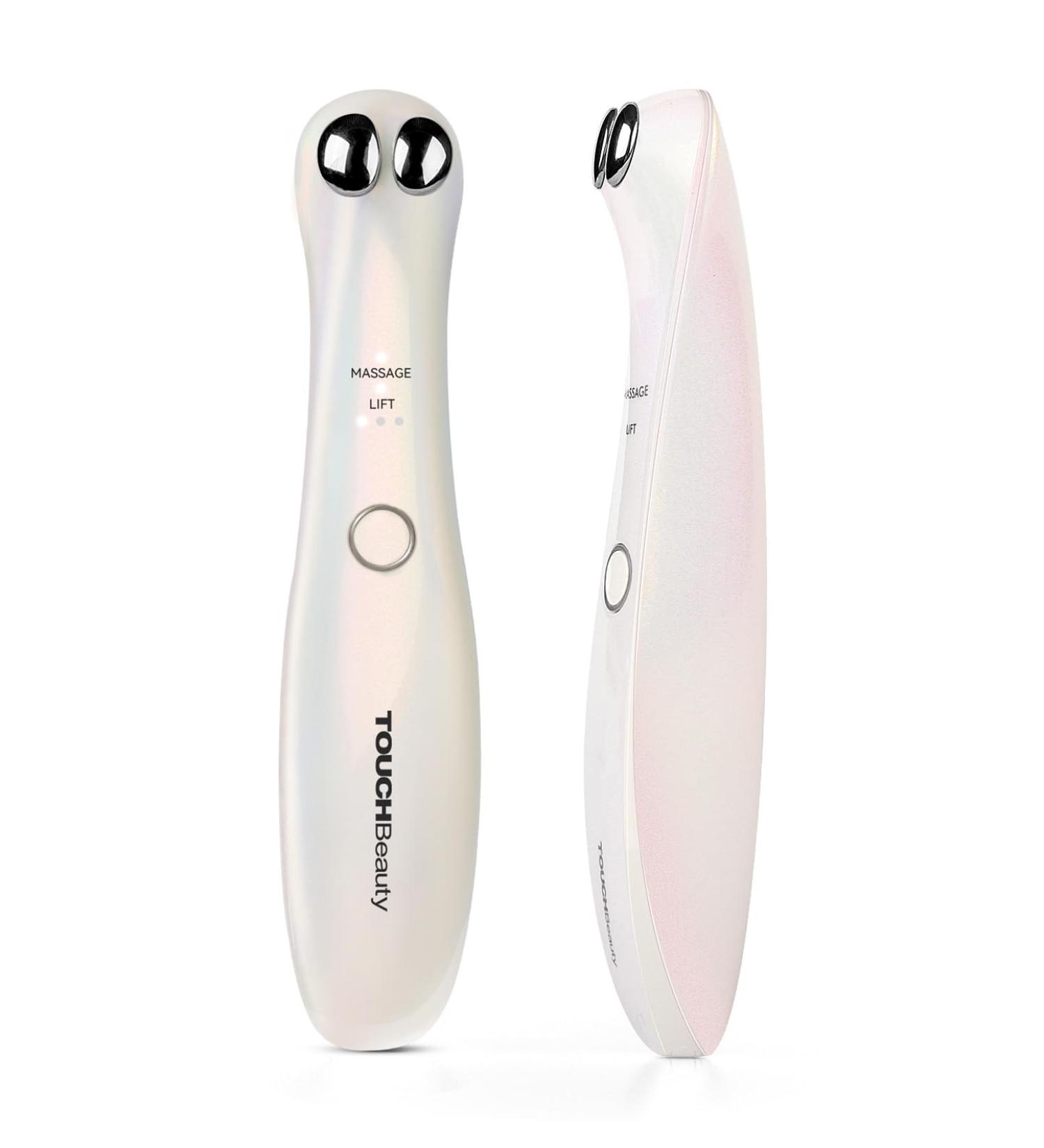 TOUCHBeauty EMS Eye Massager Anti-Wrinkle Eye Massage with Heated and Vibration Anti-Ageing Massager Rechargeable 2 Massage Modes for Eye Bags Dark Circles Swelling AG-1883 (White) White-2 - Buy Online on GoSupps.com