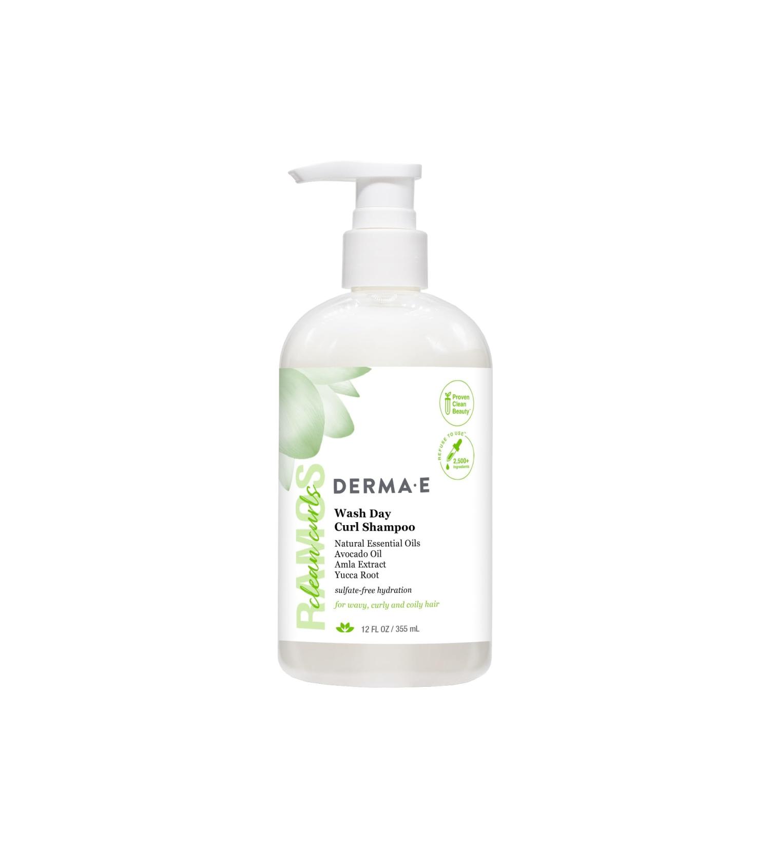 DERMA E Ramos Wash Day Curl Shampoo 12 oz | Nourishing Curl Care for All Hair Types | Buy Internationally - Buy Online on GoSupps.com