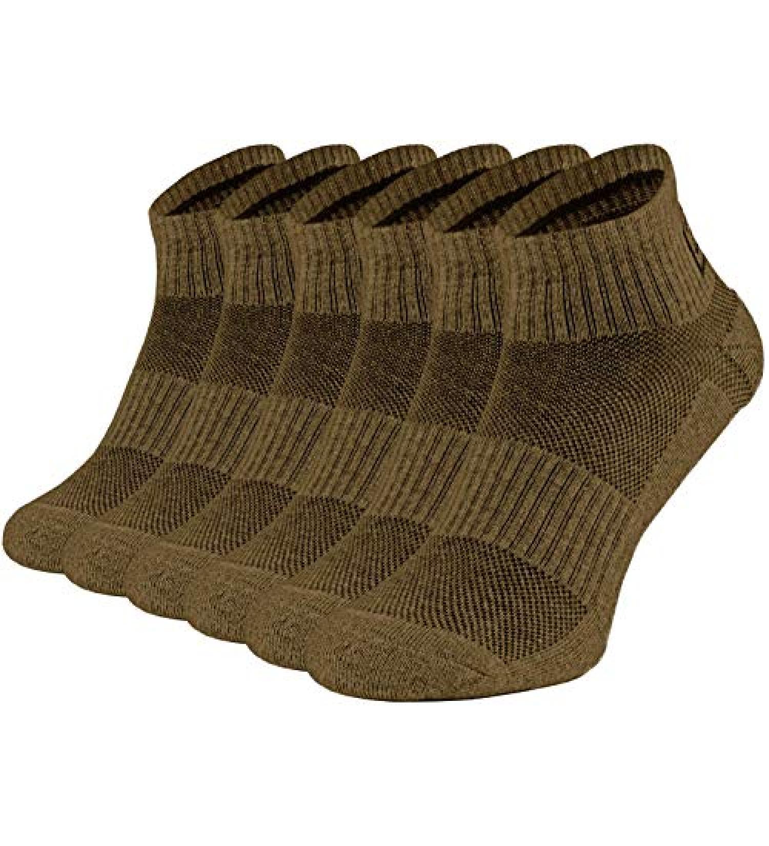 Coyote Brown 281Z Running Cushion Ankle Low Cut Socks - Size 6 L Men 12.5-15/Women 13.5-16 - Buy Online on GoSupps.com