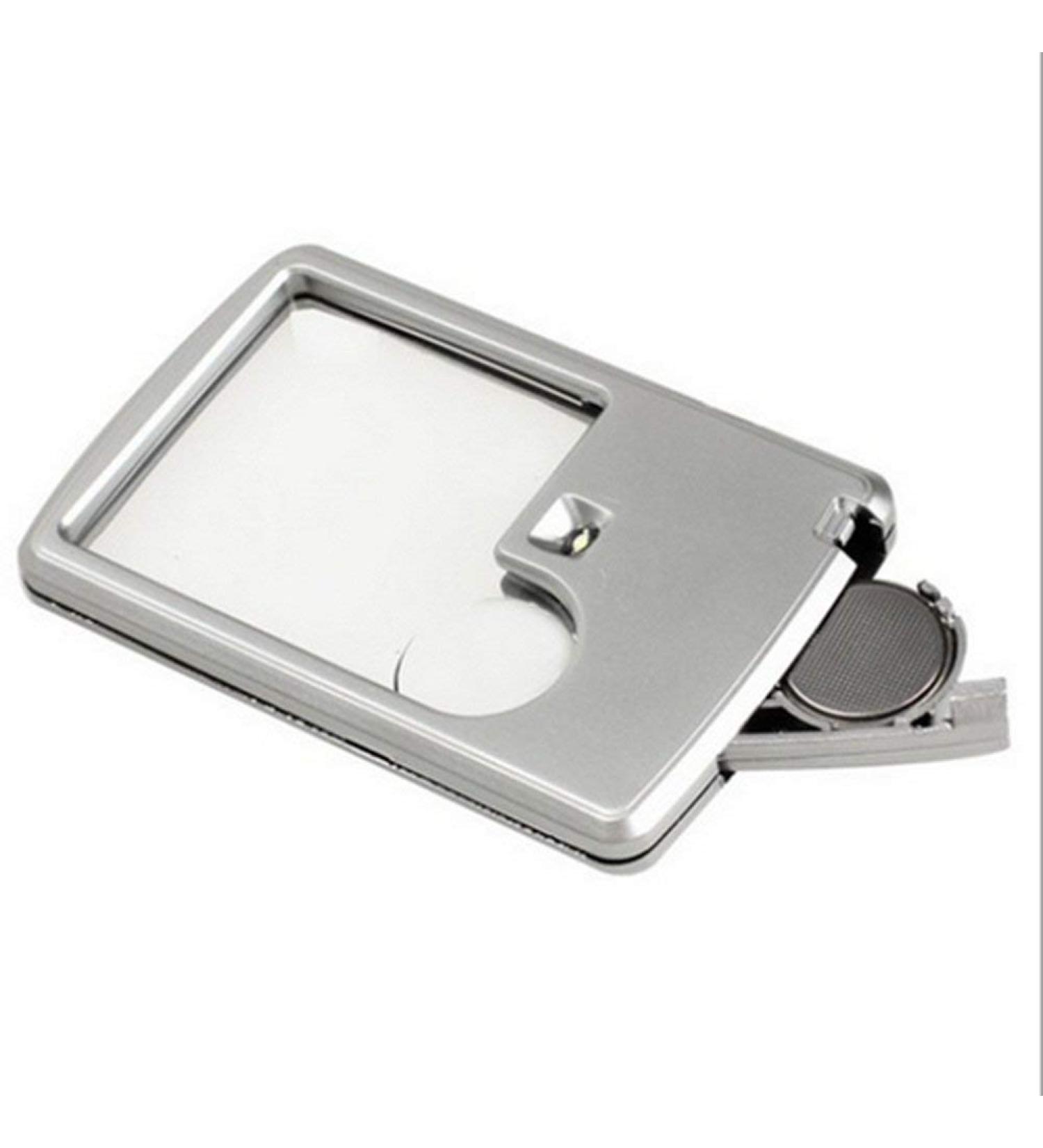 Gerrit Square Business Card Type Lighting Magnifying Glass Acrylic Lens with LED Light Used for Elderly Youth Reading Books Biological Observation Map Model Magnifiers - Buy Online on GoSupps.com