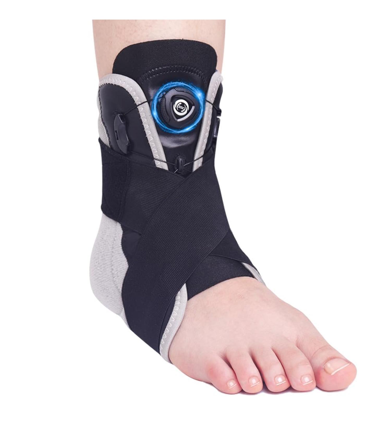 Adjustable Ankle Brace for Men & Women - Maximum Support for Sprains Tendonitis Achilles Plantar Fasciitis & Injury Recovery - International Shipping Available - Buy Online on GoSupps.com