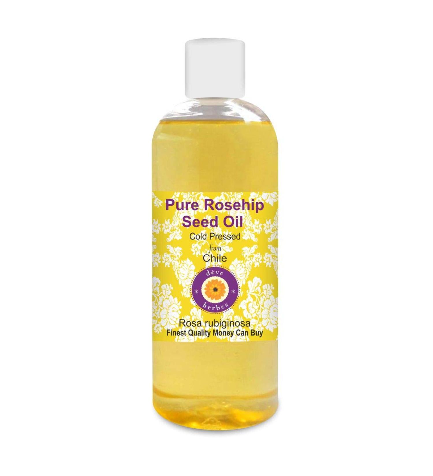 Pure Rosehip Seed Oil 200ml (Rosa rubiginosa) - Cold Pressed | d ve herbes - International Shipping Available - Buy Online on GoSupps.com