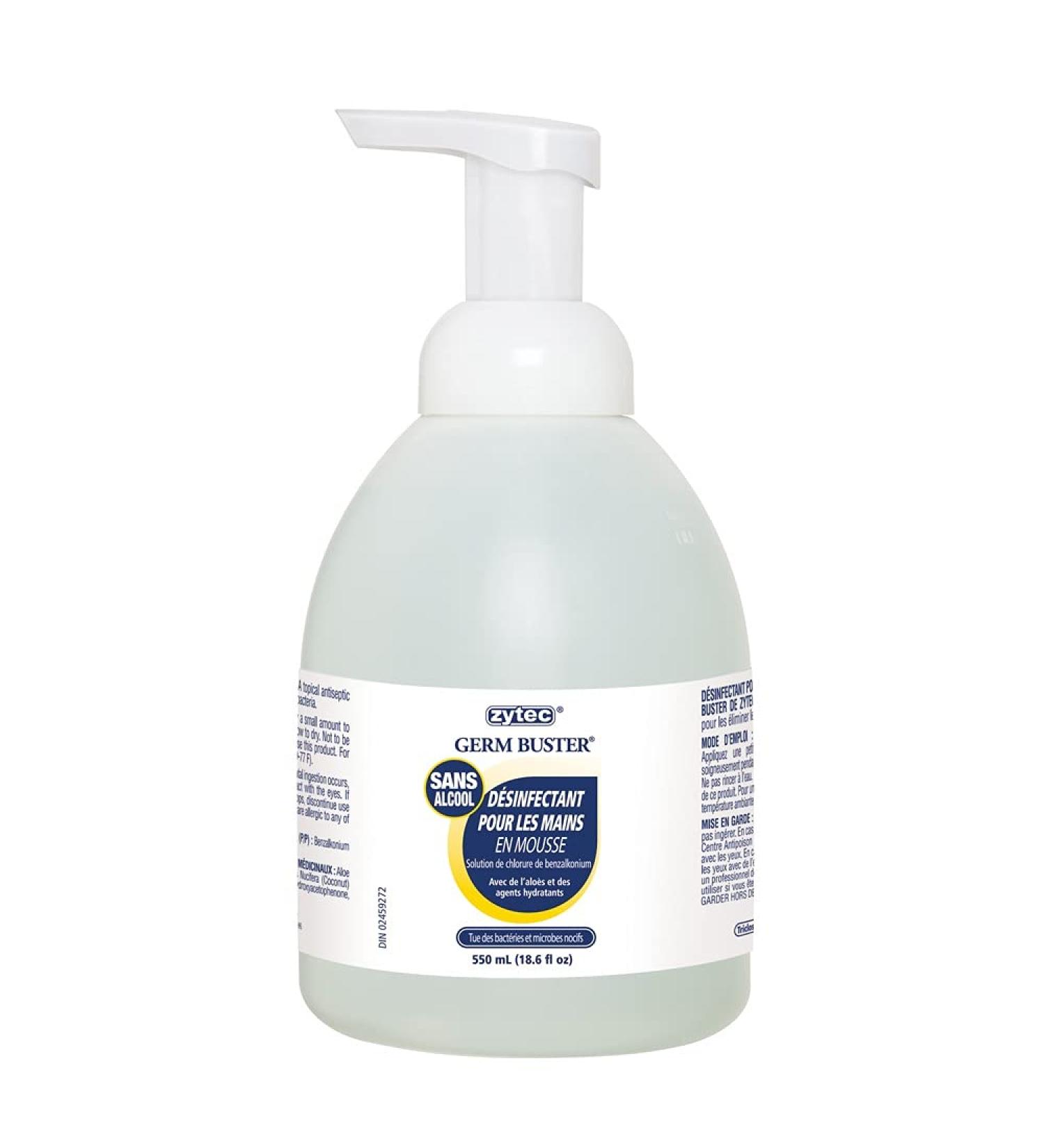 zytec Germ Buster Alcohol-Free Foam Hand Sanitizer Clear 18.6 fl. Oz. white - Buy Online on GoSupps.com