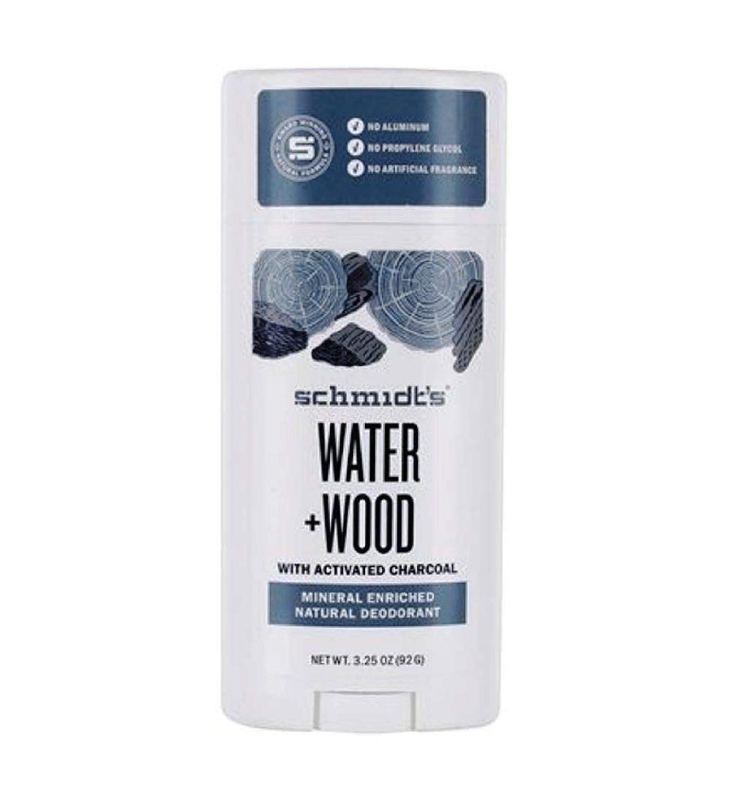 Schmidt's Natural Deodorant Water + Wood with Charcoal 2.65 oz (75 g)