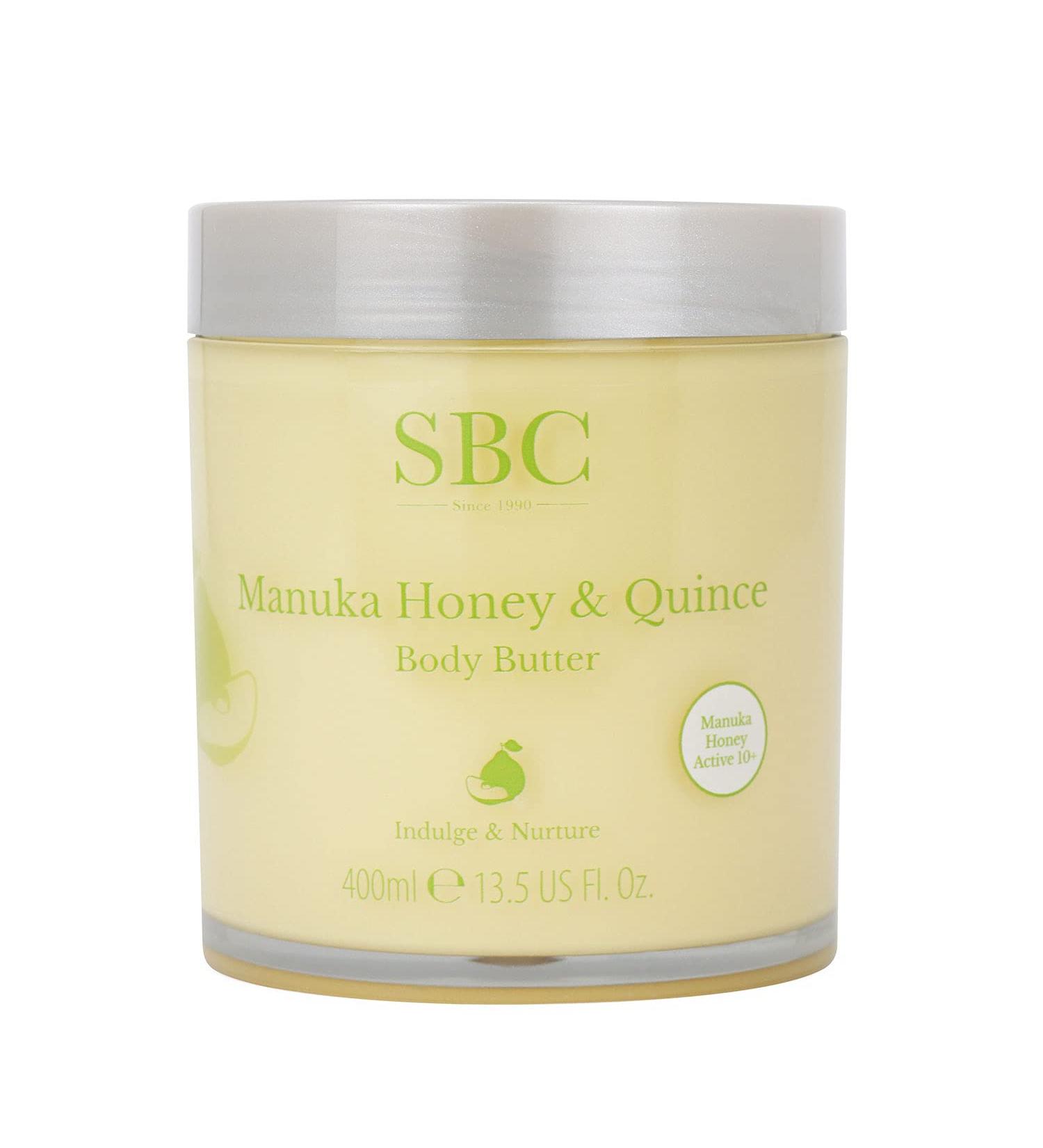 SBC Skincare Manuka Honey & Quince Body Butter - 400ml | Body Cream With Shea Butter And Vitamin E | Body Butter For Dry Skin | Restoring Body Lotion - Buy Online on GoSupps.com