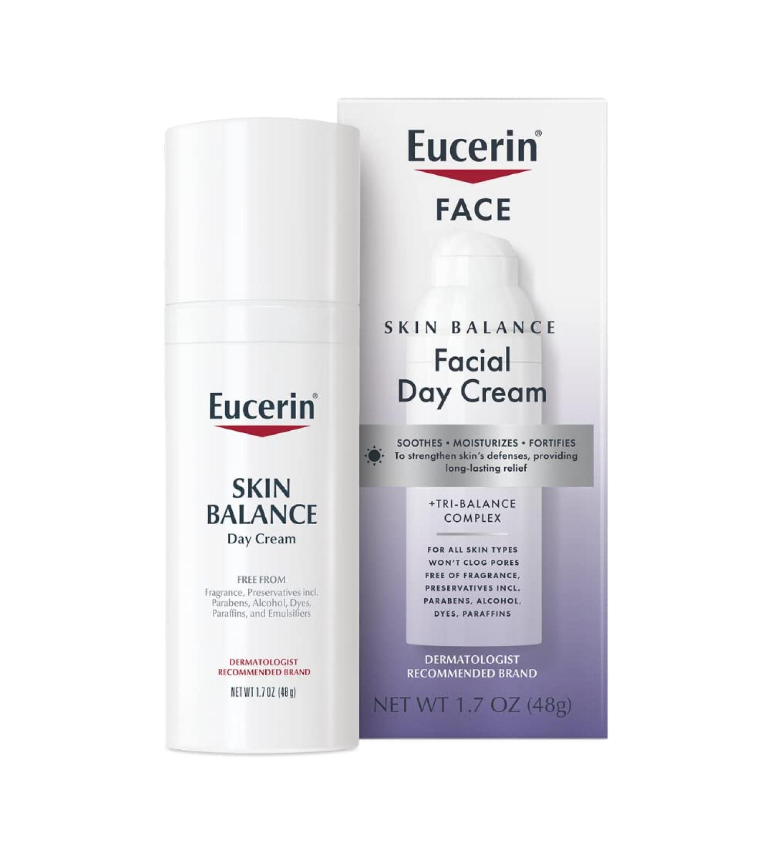 Eucerin Skin Balance Day Cream | Sensitive Skin Face Moisturizer with Tri-Balance Complex | 1.7 Oz - Buy Online on GoSupps.com