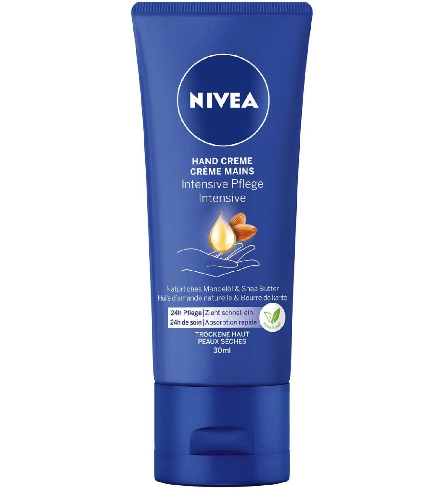 Nivea Intensive Care Hand Cream Mini 30ml - Moisturizing Almond Oil Rich Cream for Soft Hands | Luxurious Hand Care - Buy Online on GoSupps.com
