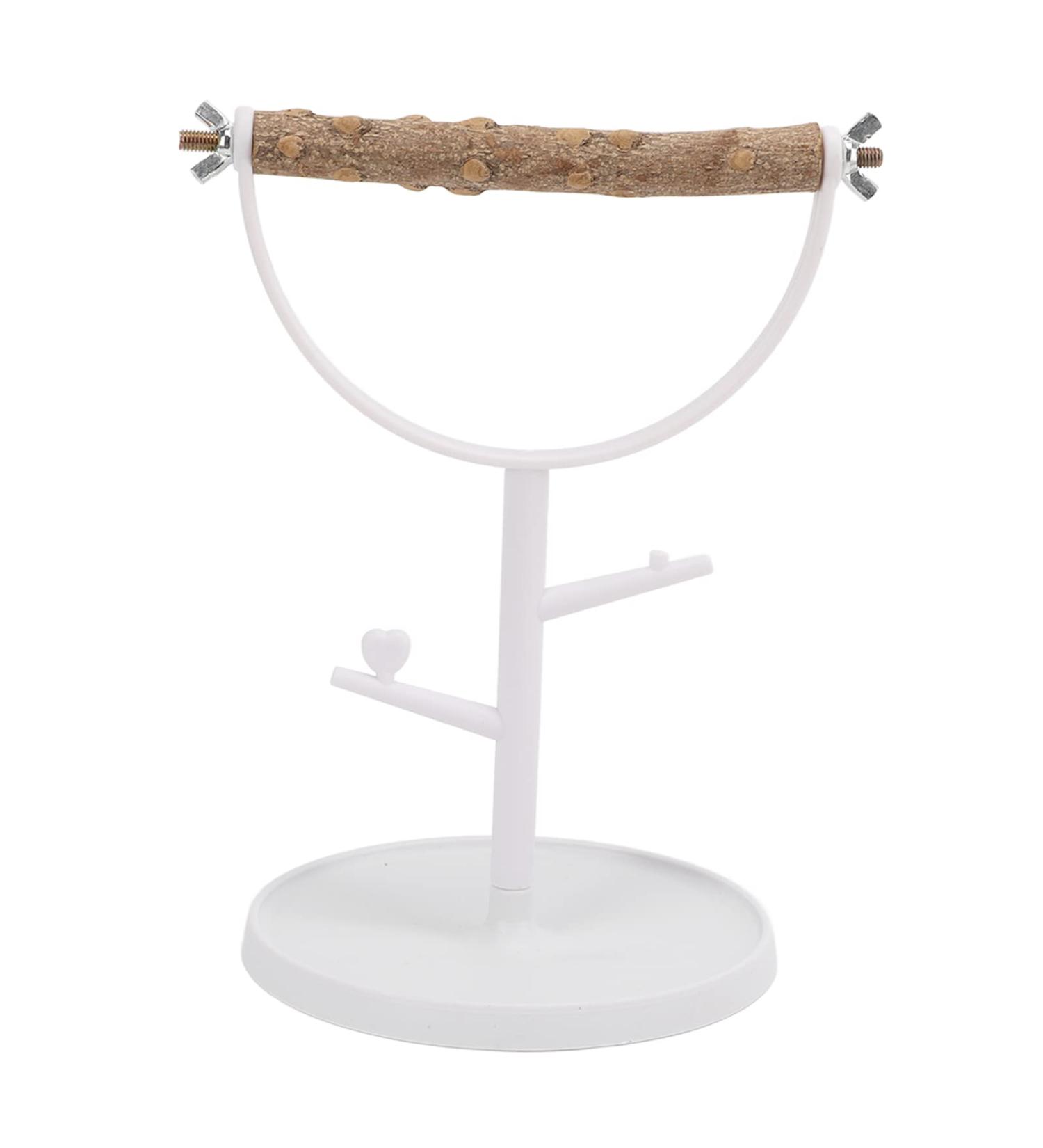 Shanrya Bird Stand Parrots Training Perch Natural Smell Anti Slip with Base for Outdoor for Indoor Brown - Buy Online on GoSupps.com