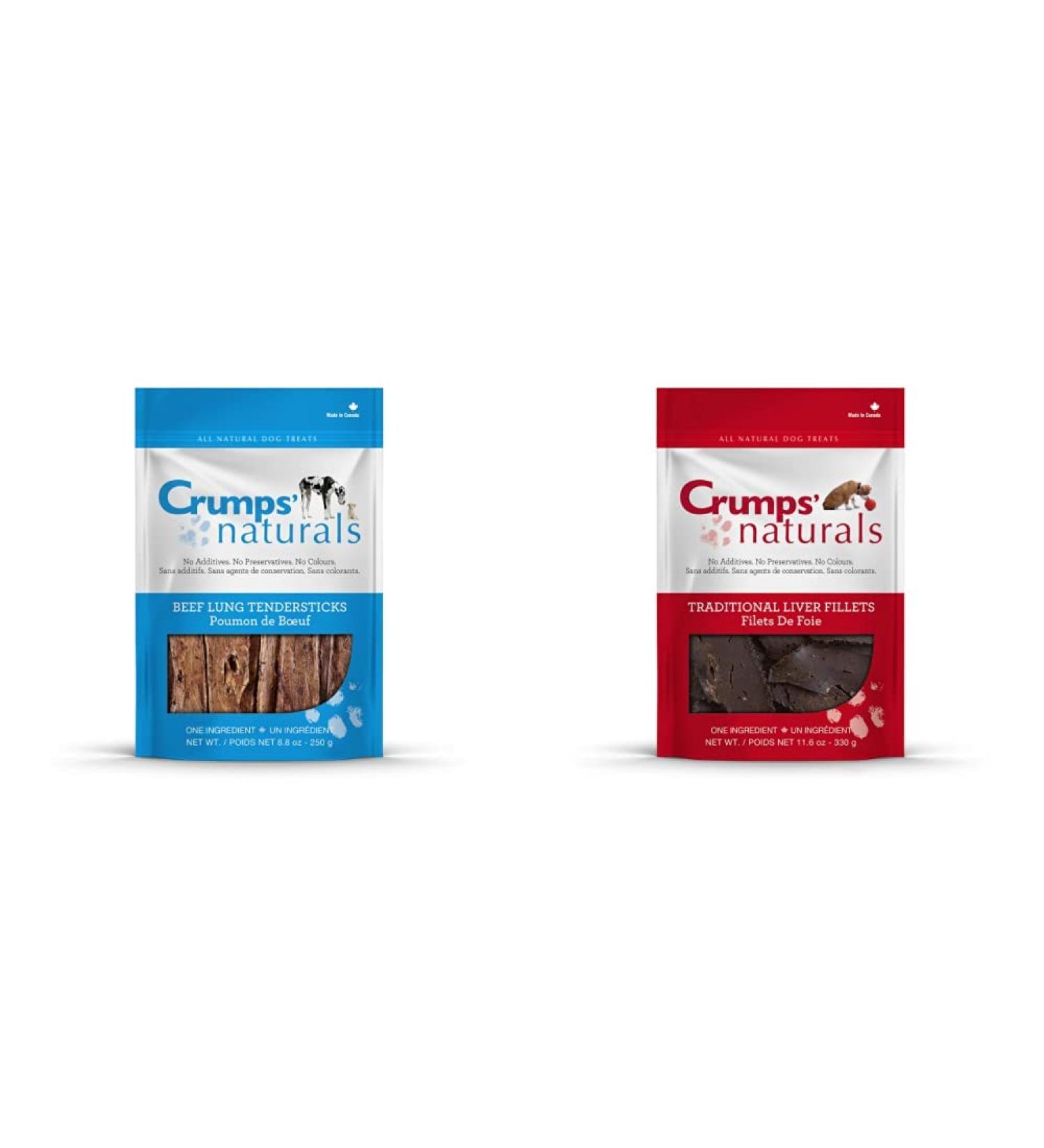 Crumps' Naturals Beef Tendersticks 8.8oz / 250g + Crumps' Naturals Traditional Liver Fillets 11.6oz / 330g