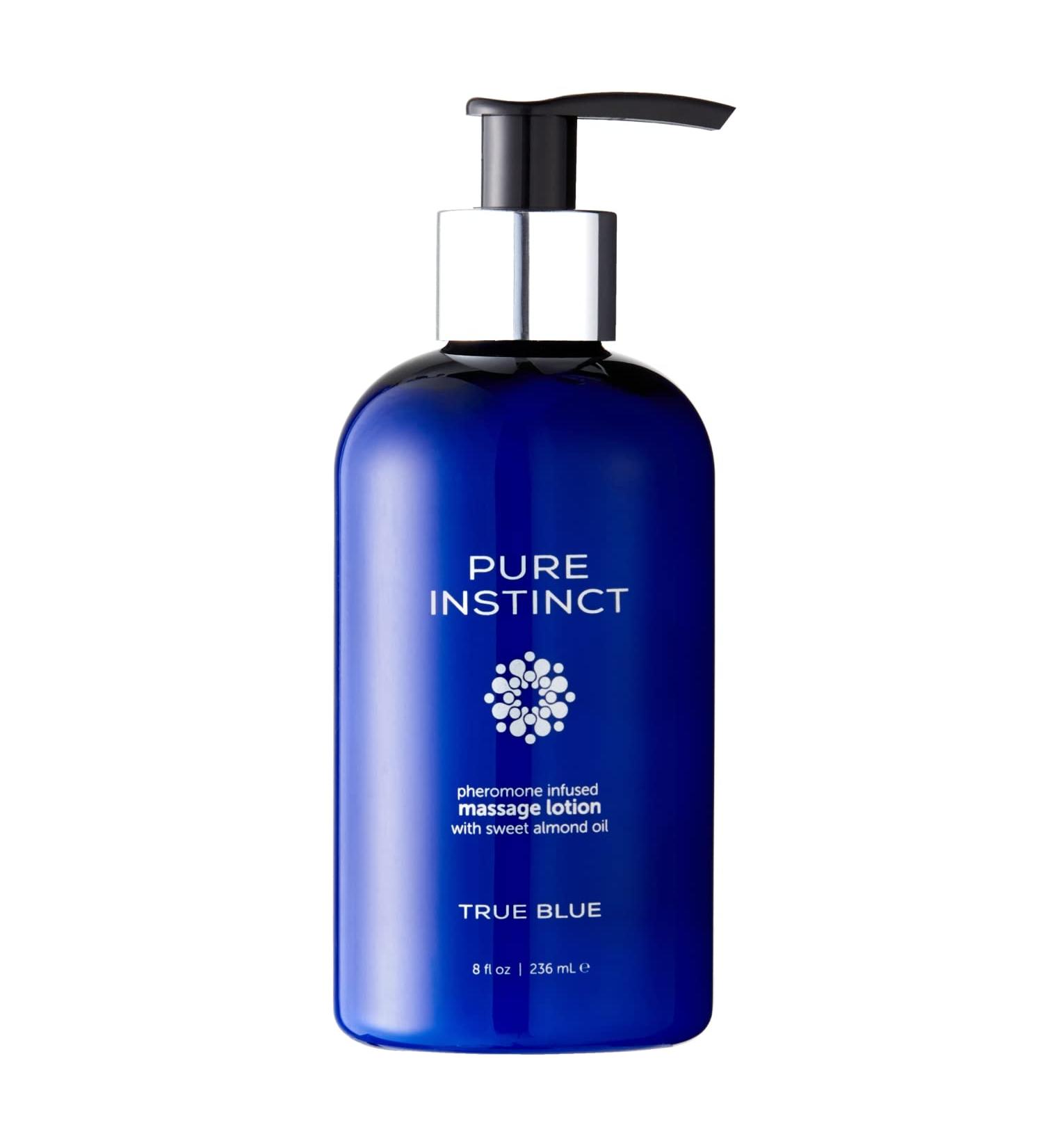 Buy Pure Instinct Pheromone Massage Lotion True Blue 8oz - Enhance Attraction & Relaxation - International Shipping Available - Buy Online on GoSupps.com