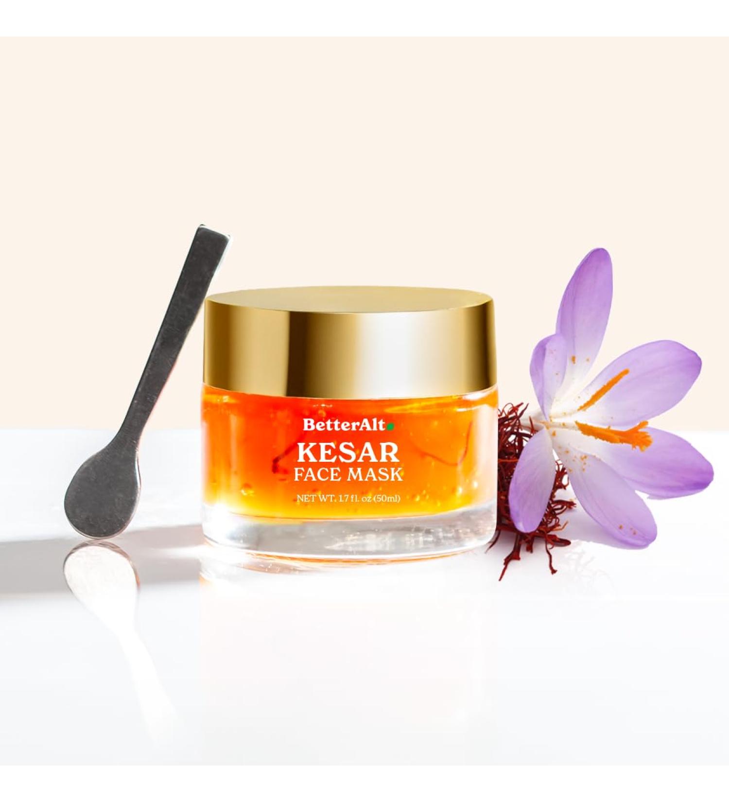 Kesar Face Mask for Nighttime Skin Care | Turmeric Saffron Niacinamide & Green Tea | Intense Hydration & Radiant Glow | 100% Vegan & Cruelty Free | 50 ml - Buy Online on GoSupps.com