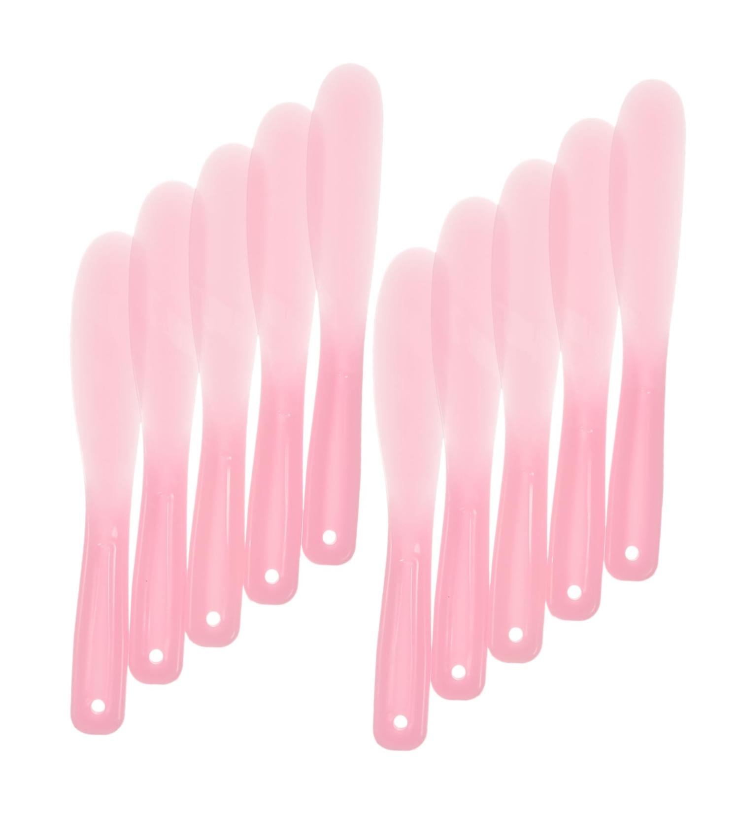 WOONEKY 10pcs Tool Stick Cosmetics Tool Makeup Plate Mixer Mini Pp re-usable 20.5x3x0.6cm Pink - Buy Online on GoSupps.com