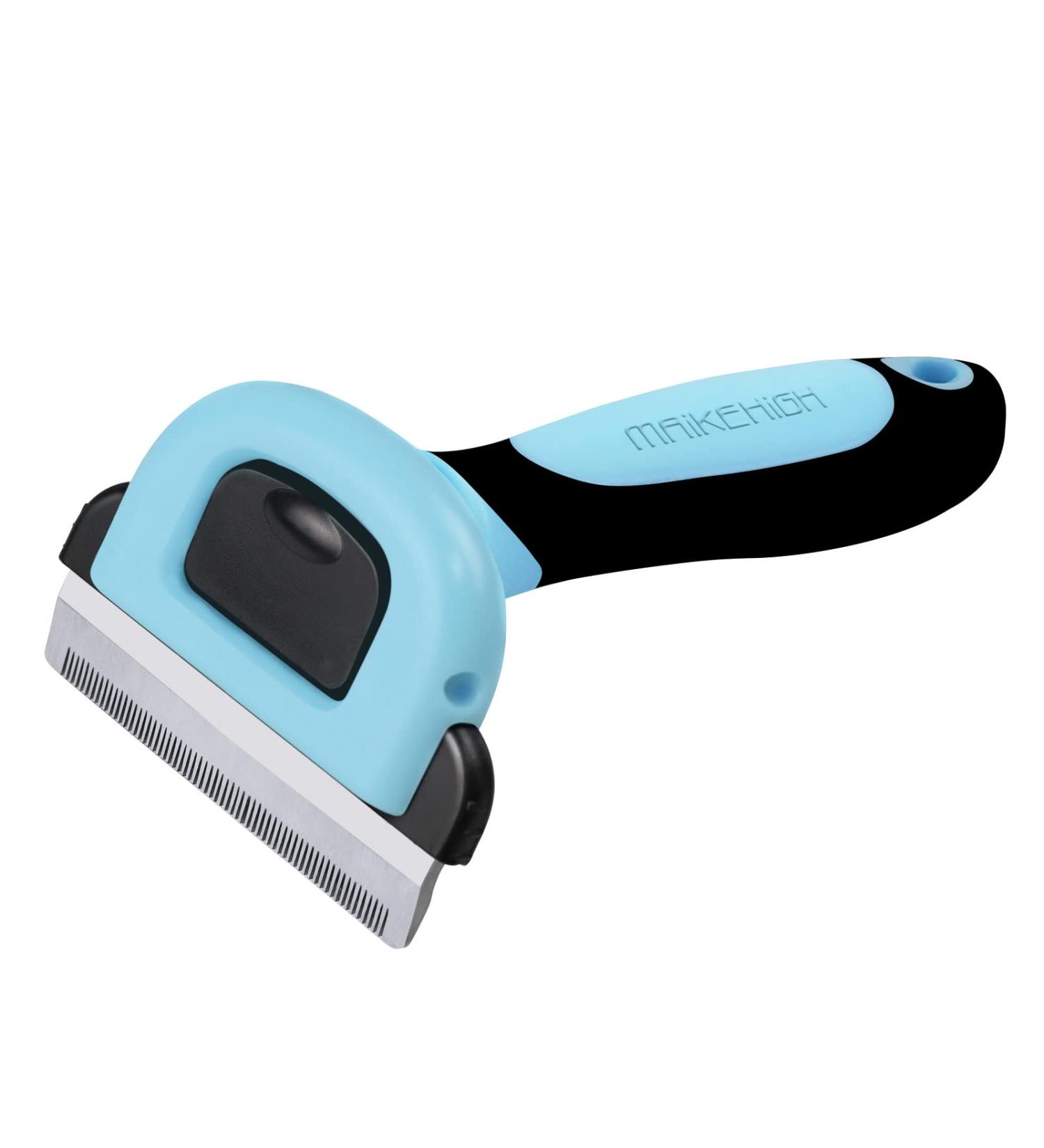 Maikehigh Pet Deshedding Grooming Tool | Fur Shedding Rake for Dogs & Cats | Blue - Buy Online on GoSupps.com