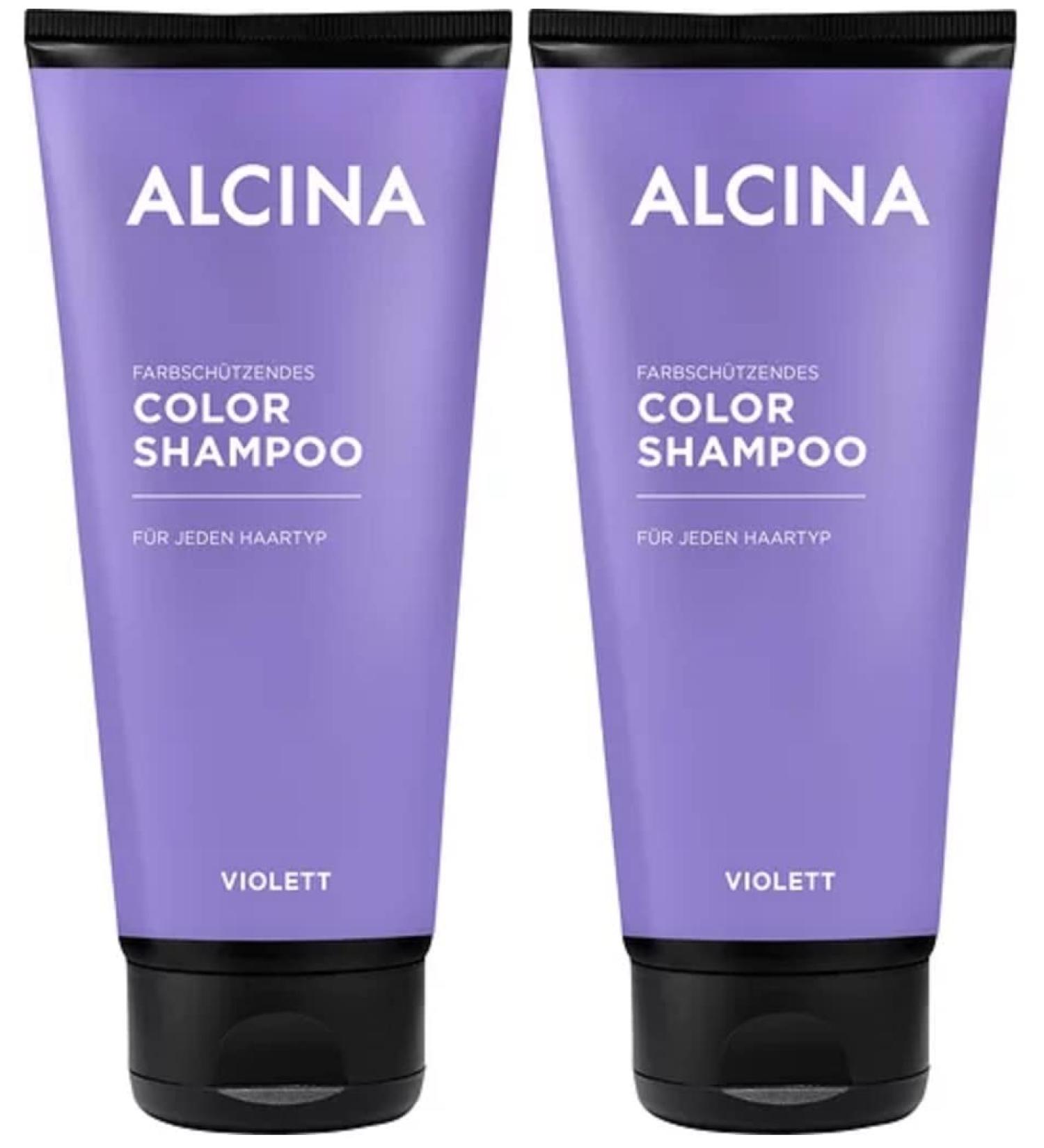 Alcina Color Lot de 2 shampoings Violet 200 ml