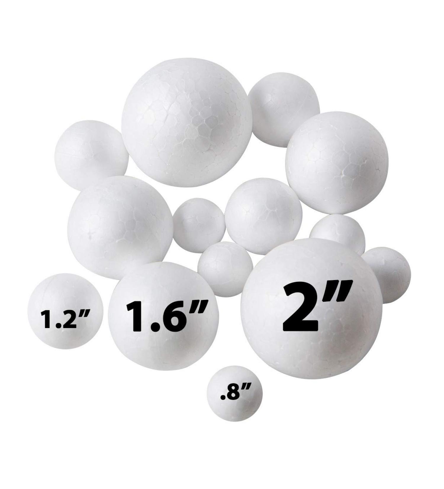 240 Pack Styrofoam Craft Balls for DIY Arts and Crafts - 4 Sizes - School and Home Projects - Buy Online on GoSupps.com