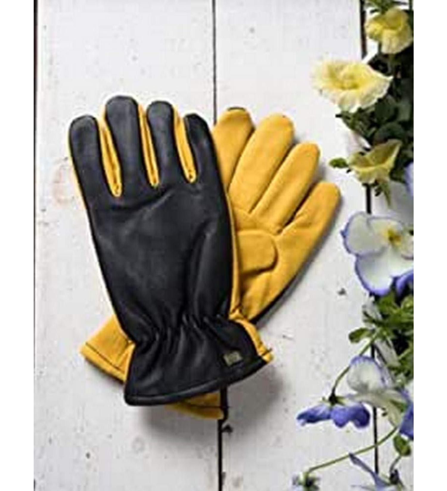Gold Leaf DRY TOUCH Deluxe Leather Gardening Gloves - Gents Size - Comfortable & Durable - Perfect Gift - Buy Online on GoSupps.com