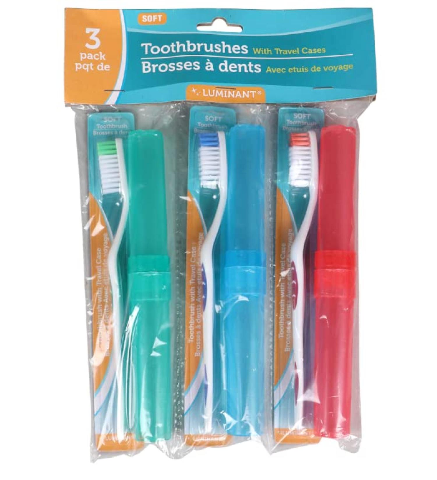 Set of 3 Portable Toothbrush Holders & Travel Cases - Ideal for International Travel - Buy Online on GoSupps.com