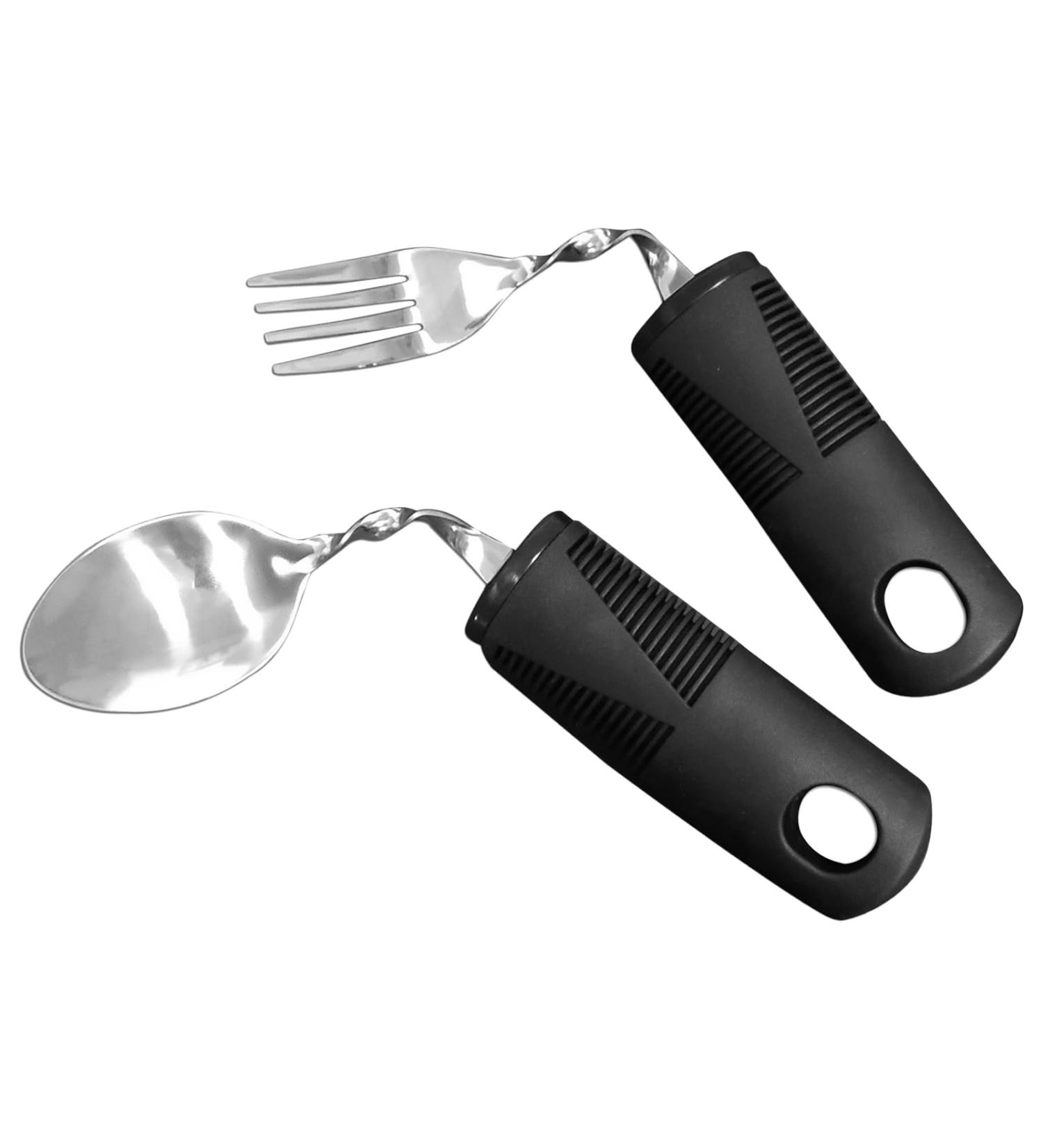 Divono Flexible Spoon & Fork Set - Ideal Aids for Parkinson's Arthritis Elderly & Disabled - Enhance Independence in Self-Nutrition - Buy Online on GoSupps.com